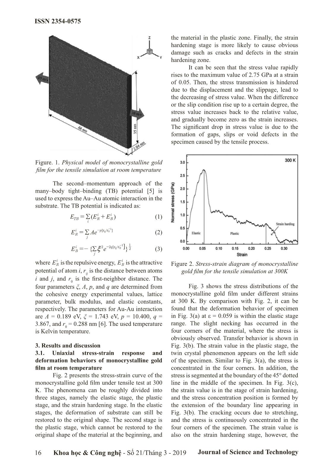 Tensile properties of monocrystalline gold film using molecular dynamics simulation trang 2