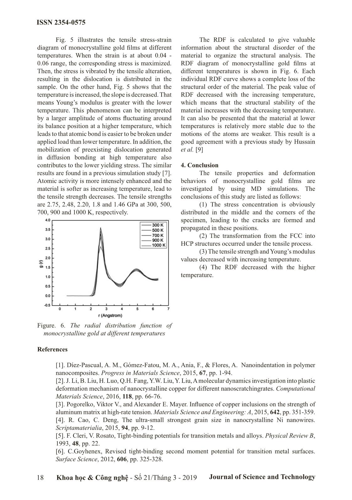 Tensile properties of monocrystalline gold film using molecular dynamics simulation trang 4