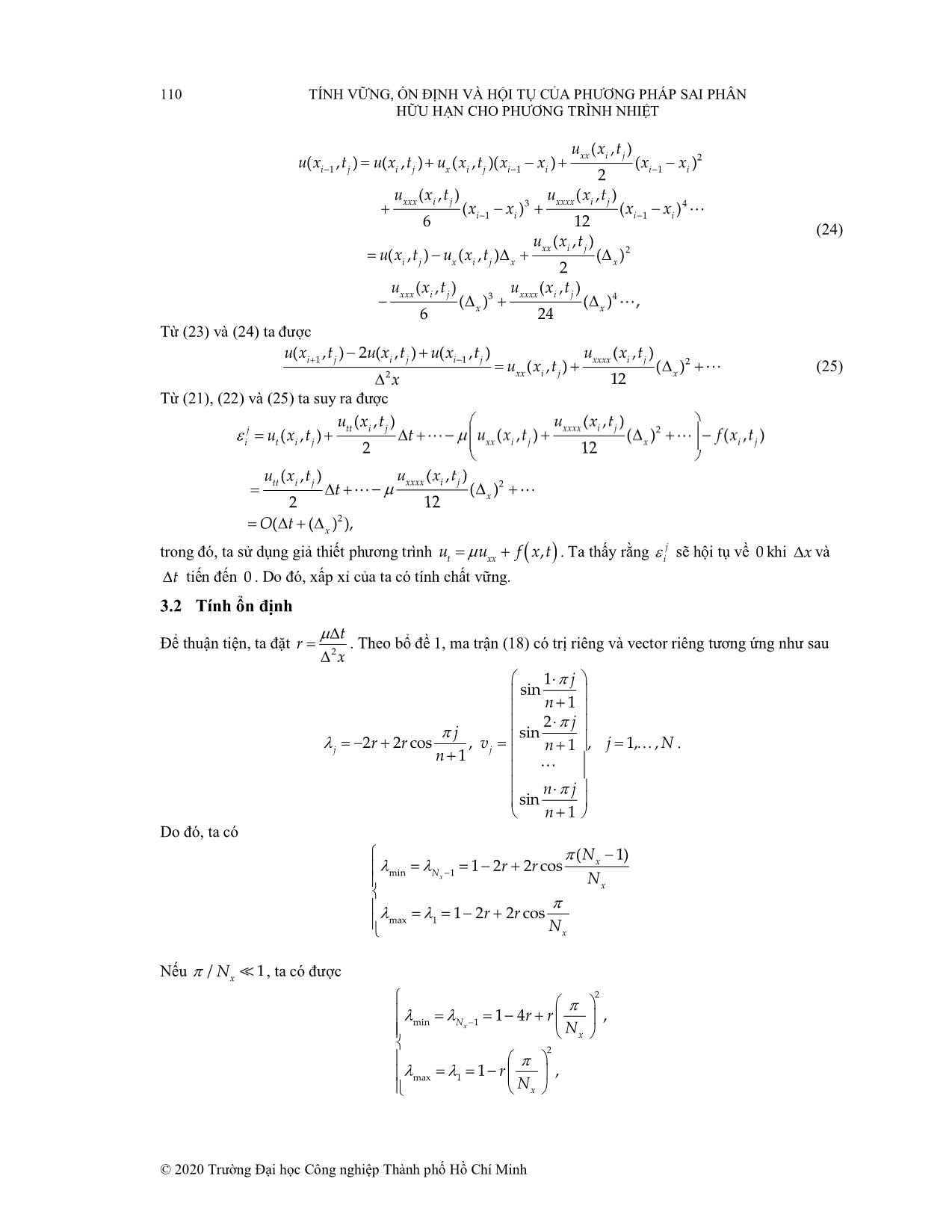 Tính vững, ổn định và hội tụ của phương pháp sai phân hữu hạn cho phương trình nhiệt trang 6
