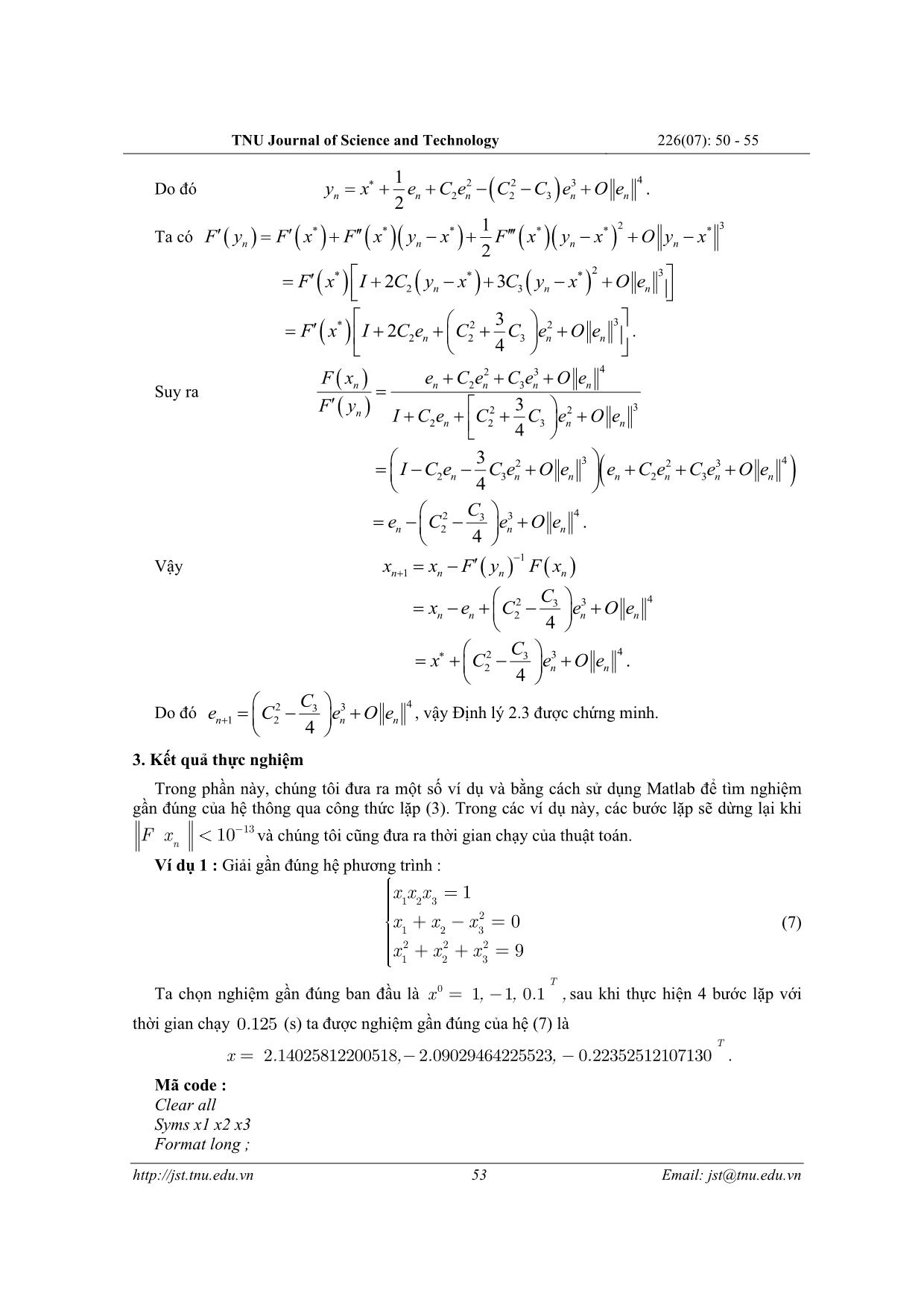 Tốc độ hội tụ của phương pháp Newton – Krylov bậc ba trang 4