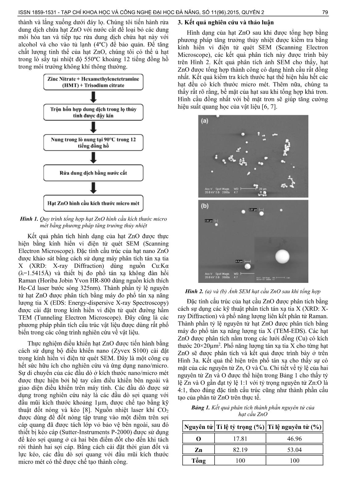 Tổng hợp và phân tích đặc tính quang của các vi hạt cầu ZnO trang 2
