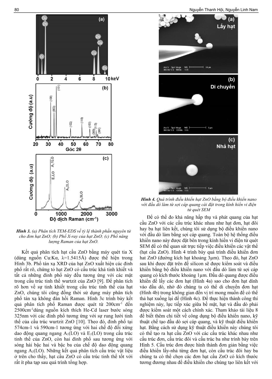 Tổng hợp và phân tích đặc tính quang của các vi hạt cầu ZnO trang 3