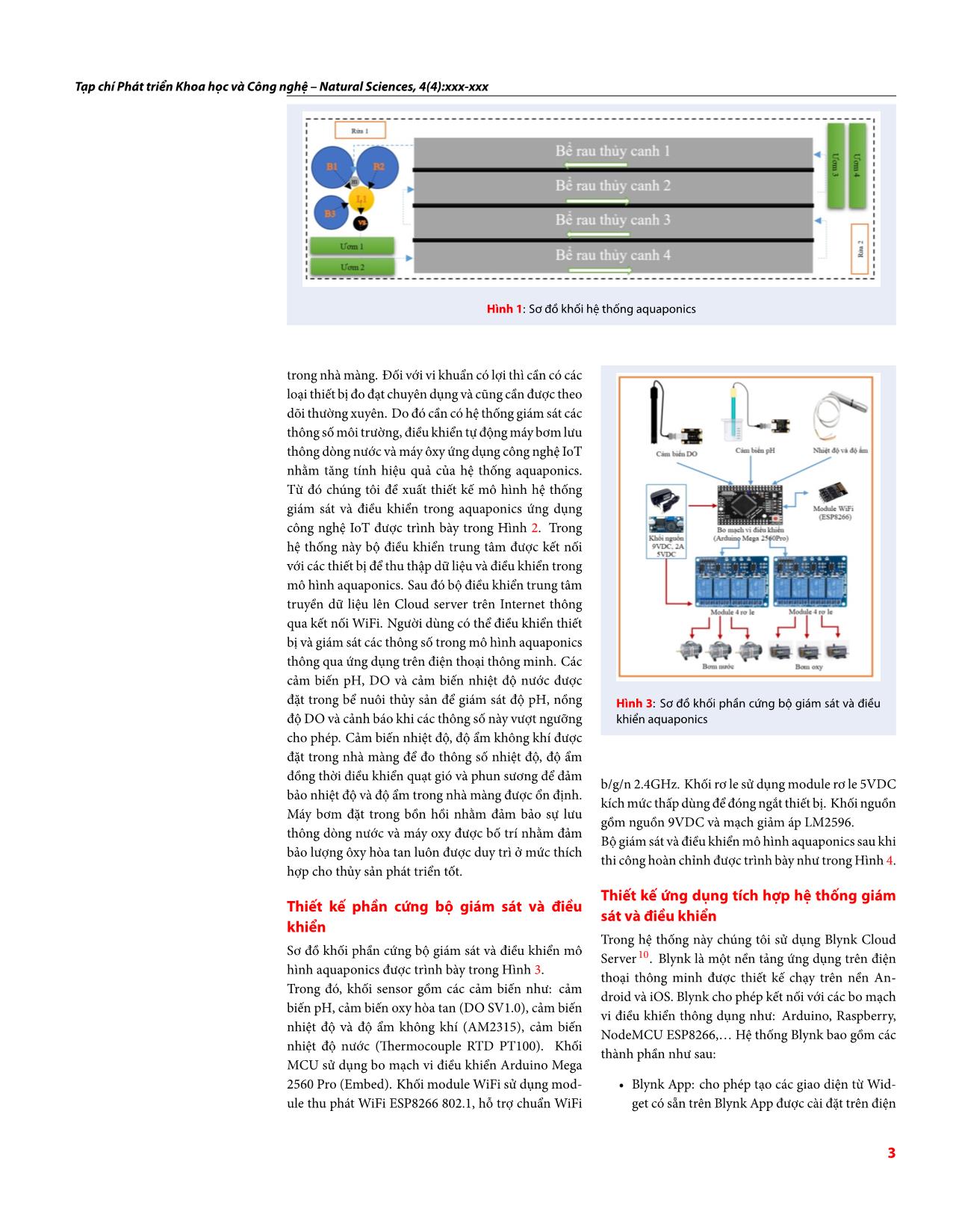 Thiết kế hệ thống giám sát và điều khiển mô hình Aquaponics dựa trên công nghệ IoT trang 3