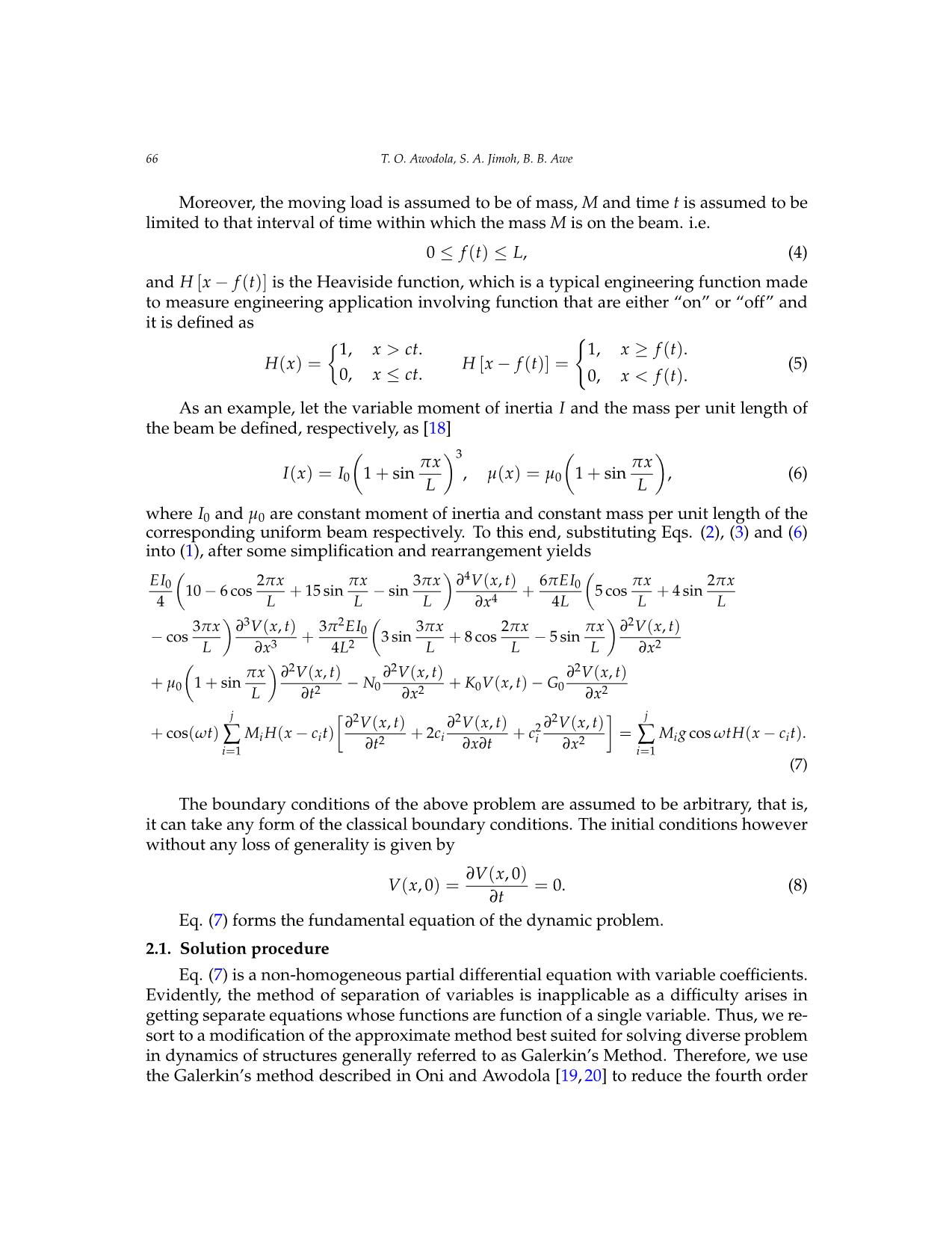 Vibration under variable magnitude moving distributed masses of non-uniform bernoulli–euler beam resting on pasternak elastic foundation trang 4