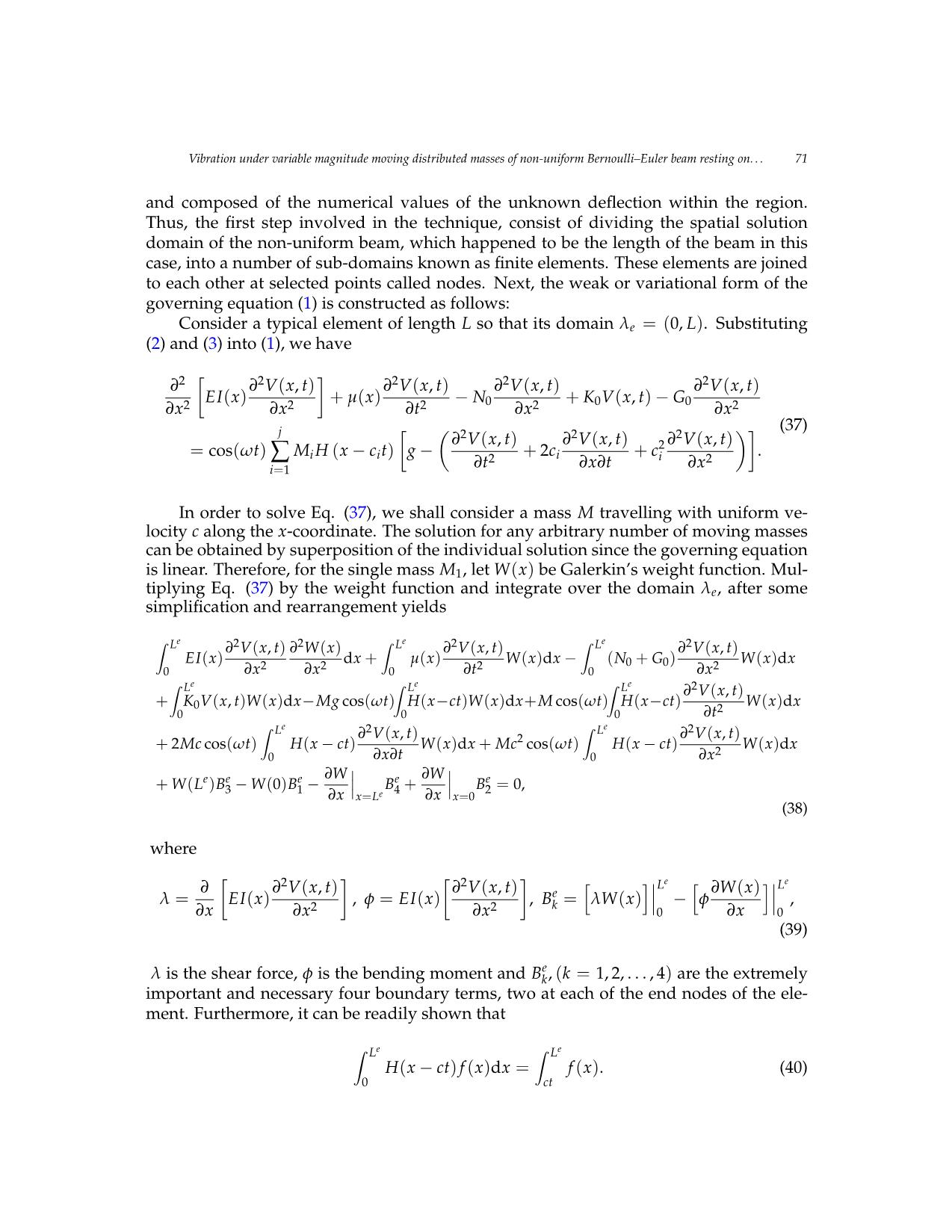 Vibration under variable magnitude moving distributed masses of non-uniform bernoulli–euler beam resting on pasternak elastic foundation trang 9