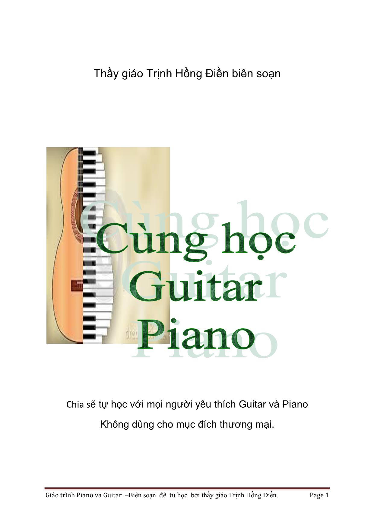 Tài liệu Cùng học Guitar Piano trang 1