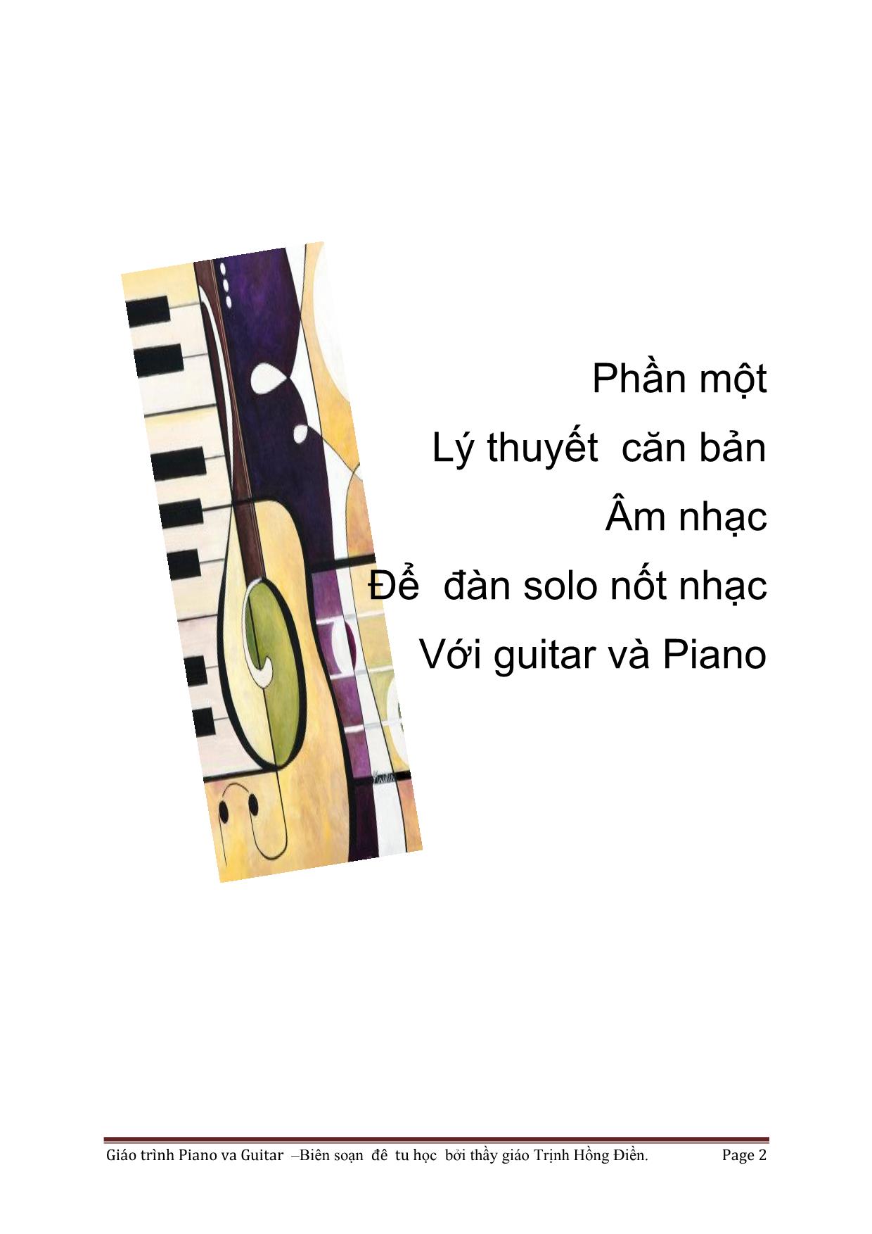 Tài liệu Cùng học Guitar Piano trang 2