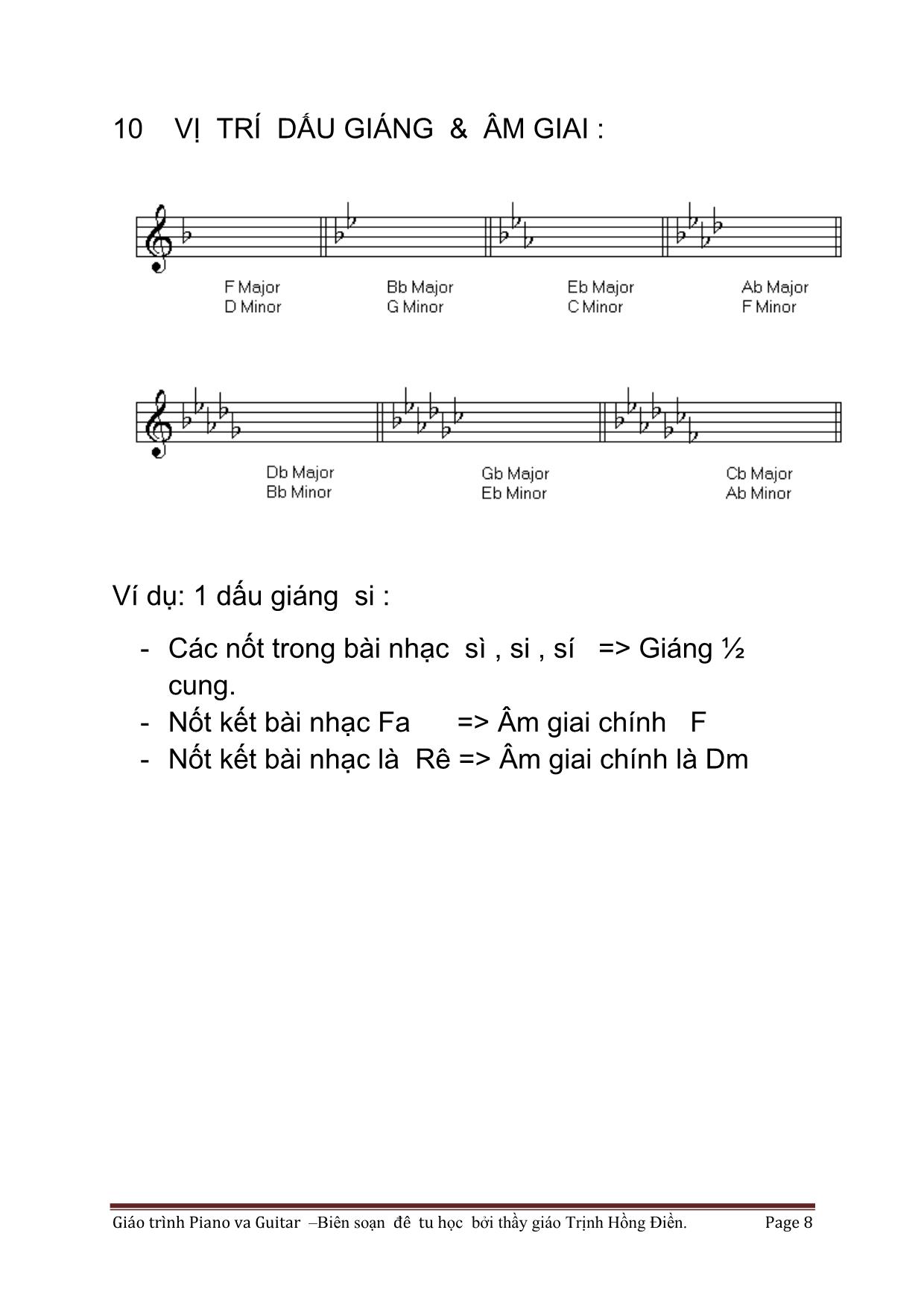 Tài liệu Cùng học Guitar Piano trang 8