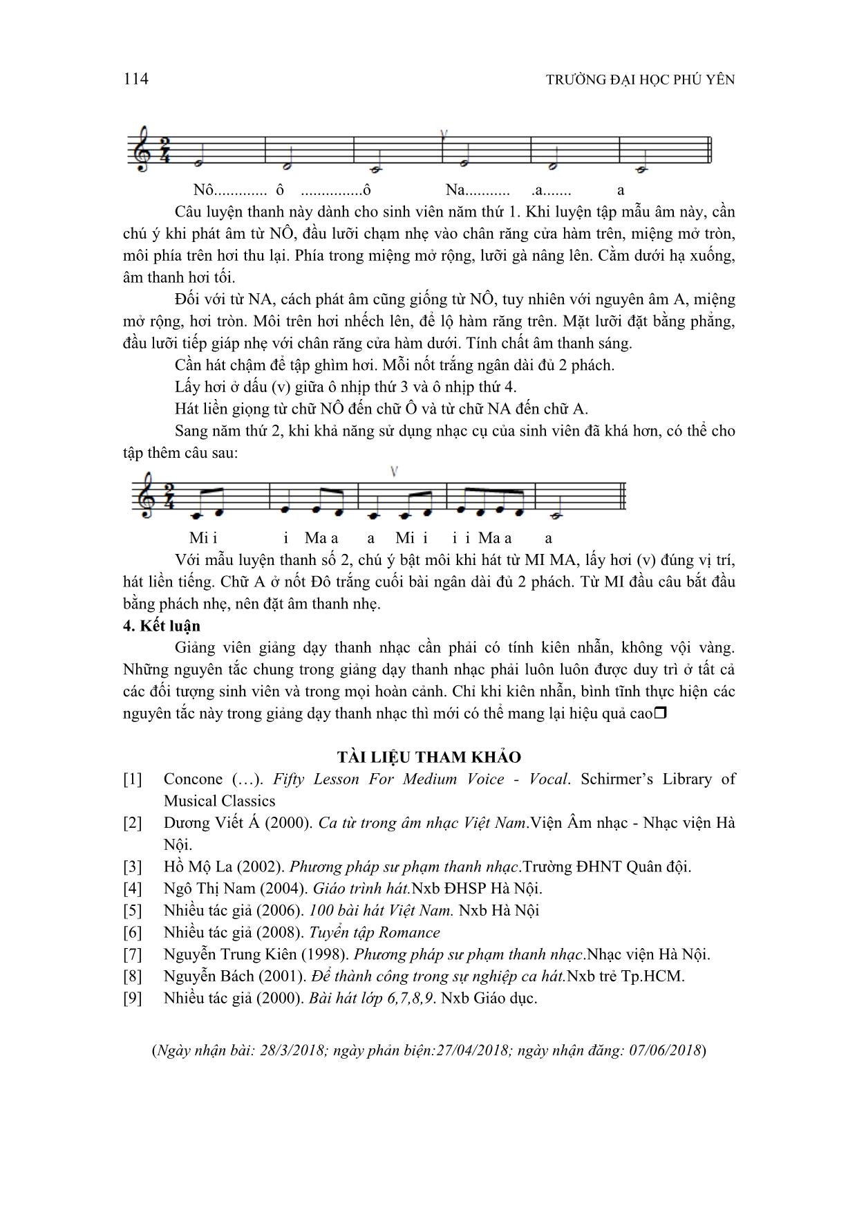 Giải pháp nâng cao chất lượng giảng dạy thanh nhạc cho sinh viên ngành Cao đẳng Sư phạm âm nhạc trang 6