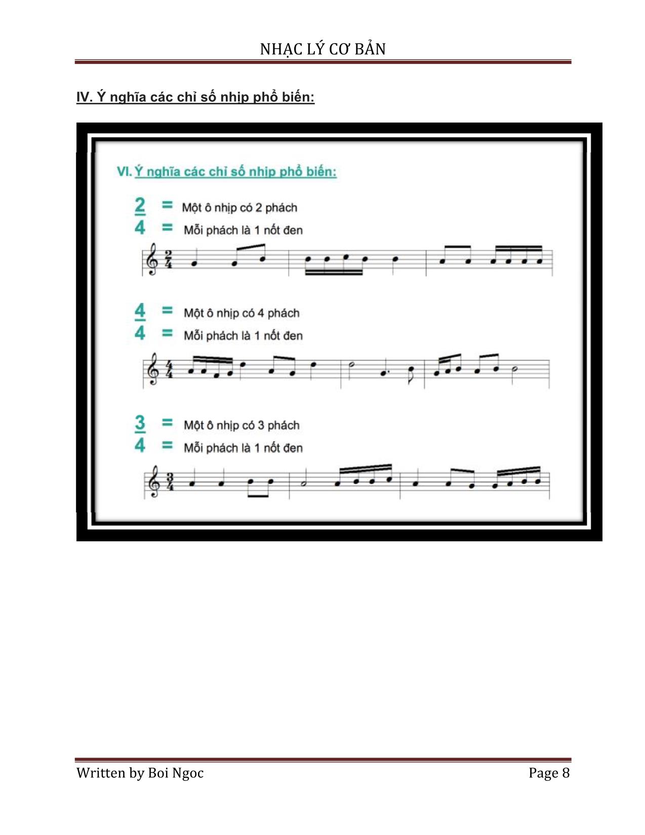 Một số kiến thức nhạc lý cơ bản cần có (Để dễ dàng trong việc Tự học piano) trang 8