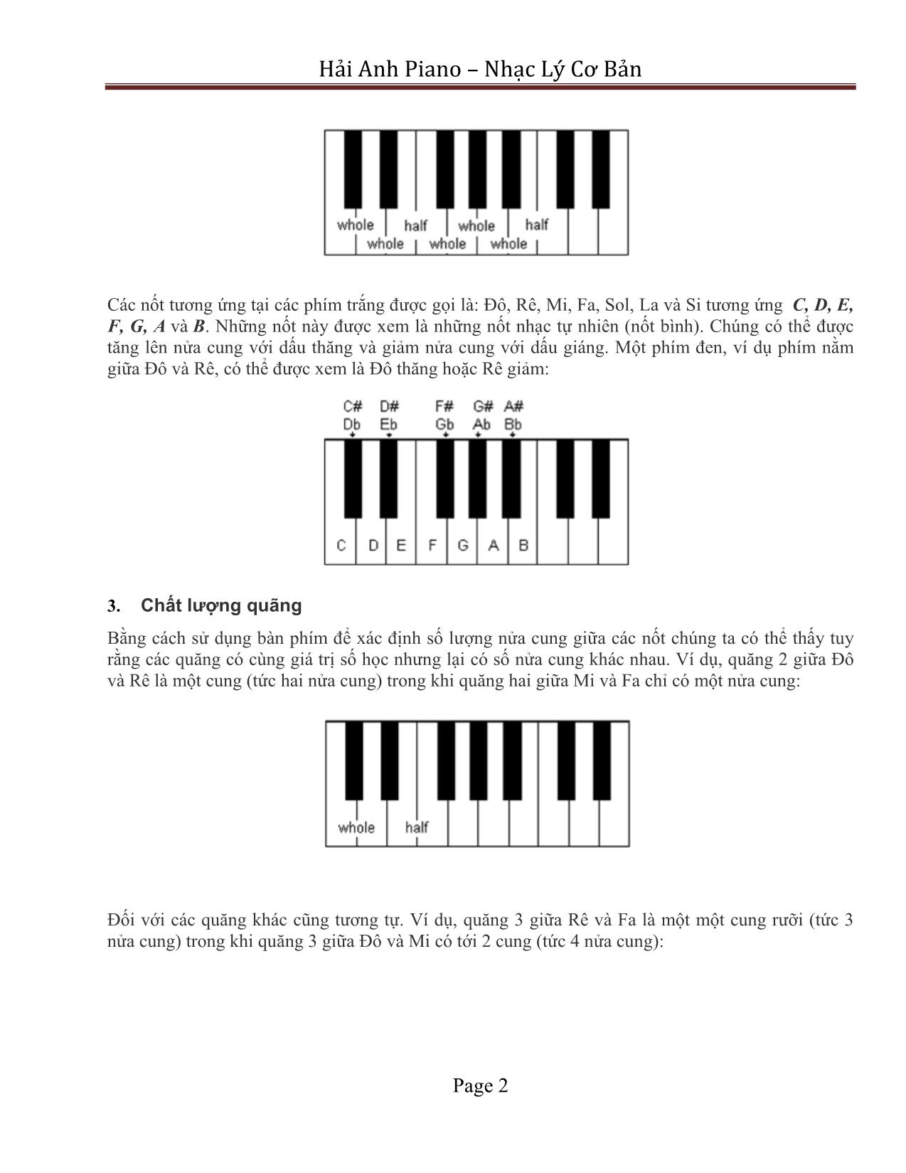 Tài liệu Nhạc lý cơ bản trang 2