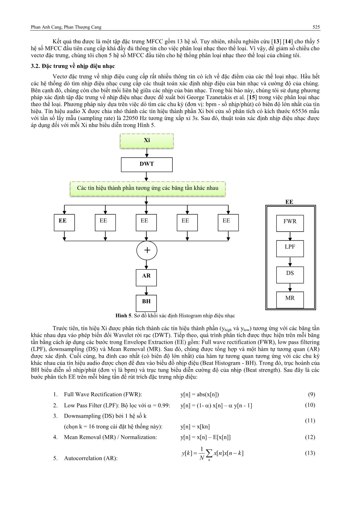 Phân loại nhạc theo thể loại dùng phép biến đổi Wavelet rời rạc trang 5