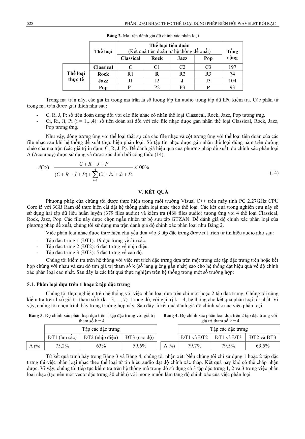 Phân loại nhạc theo thể loại dùng phép biến đổi Wavelet rời rạc trang 8