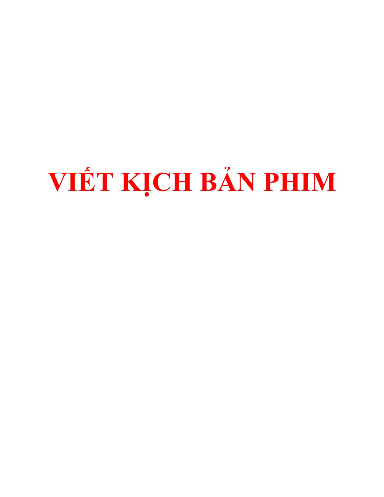 Tài liệu Viết kịch bản phim trang 1