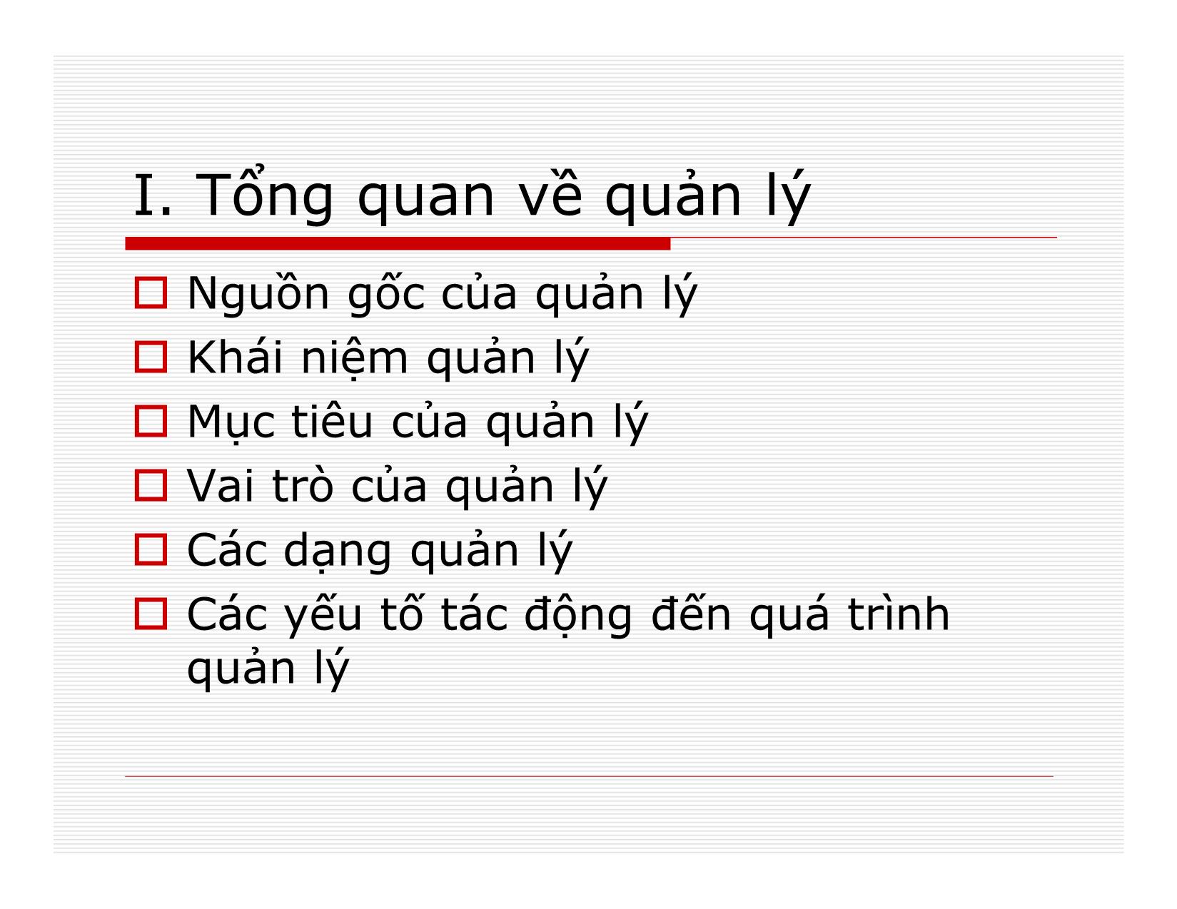 Bài giảng Quản lý - Chương 1: Cơ sở khoa học của quản lý trang 3