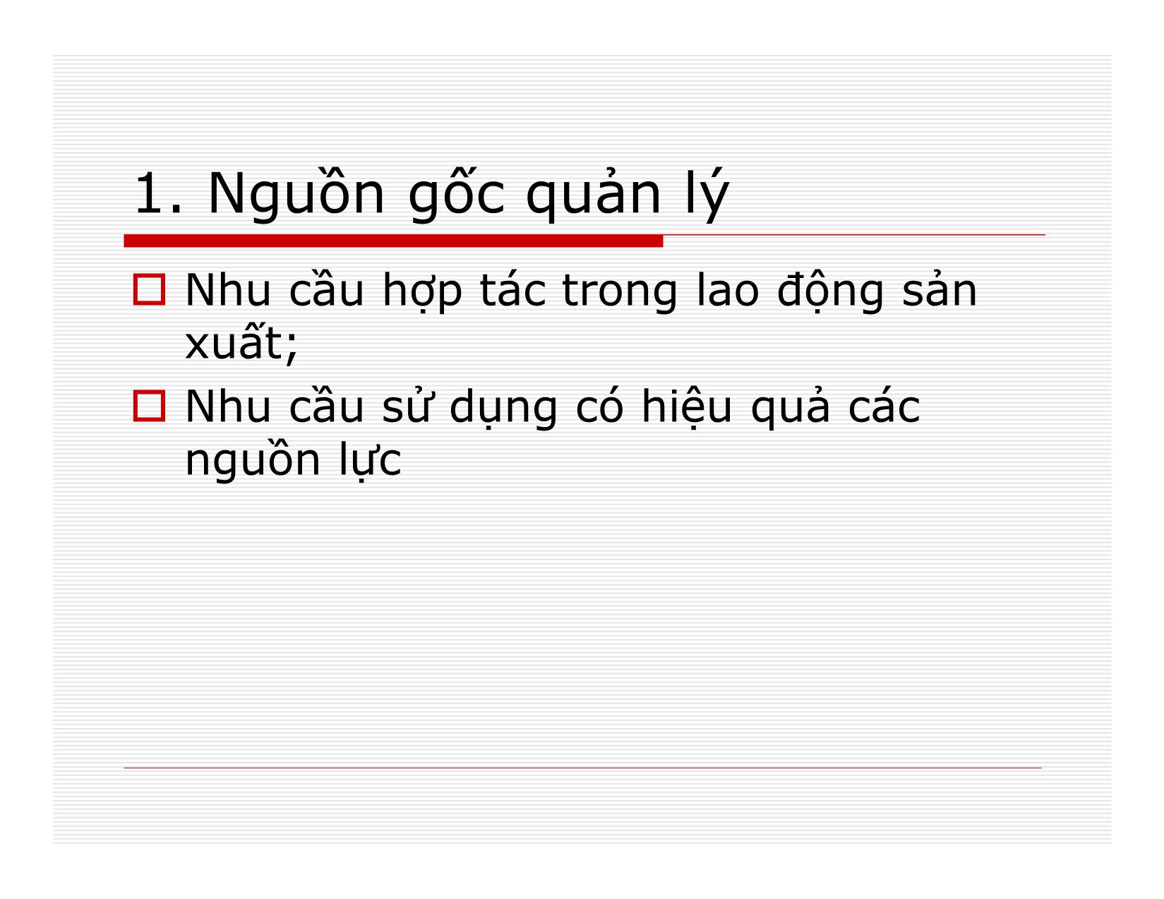 Bài giảng Quản lý - Chương 1: Cơ sở khoa học của quản lý trang 4