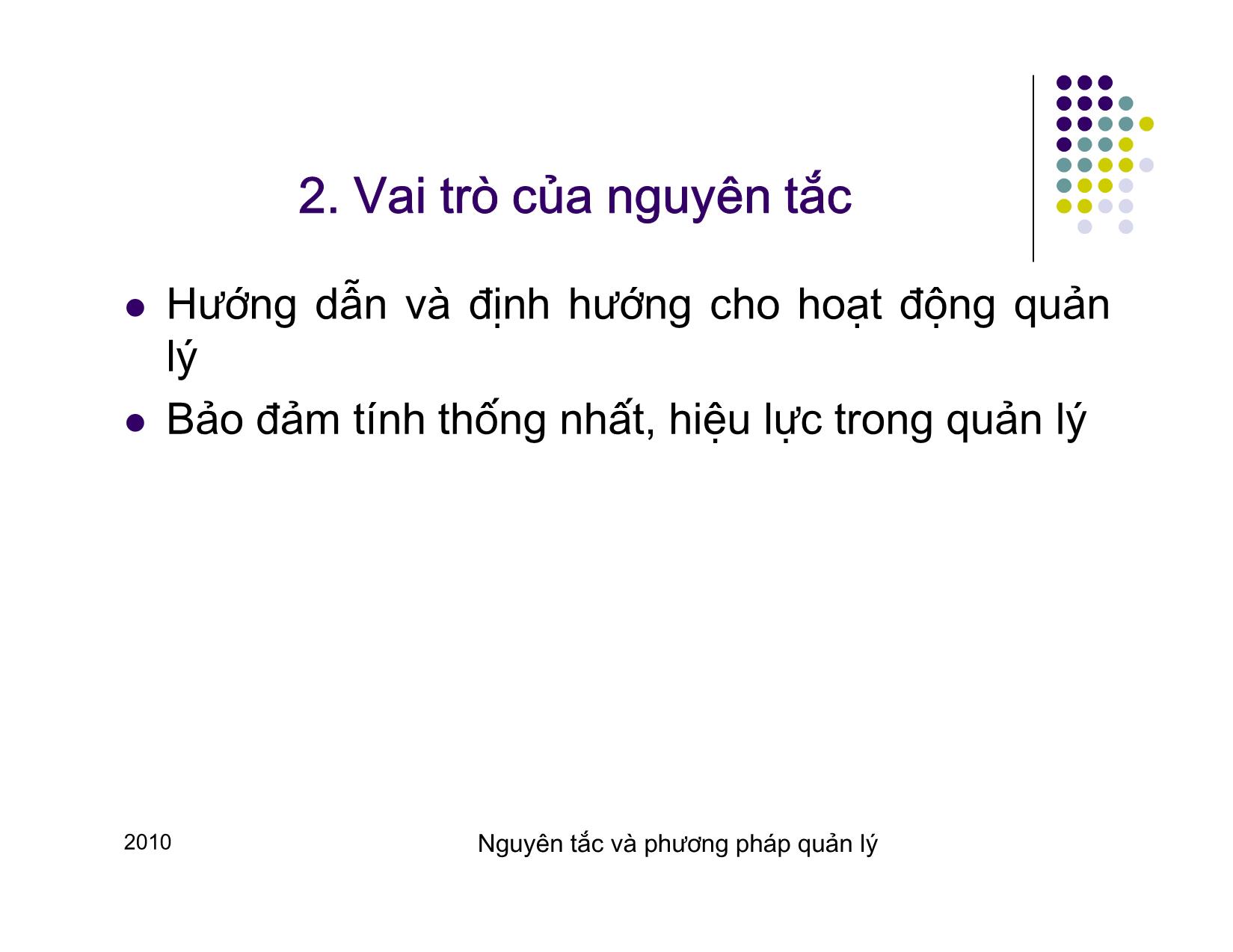 Bài giảng Quản lý - Chương 3: Nguyên tắc và phương pháp quản lý trang 3