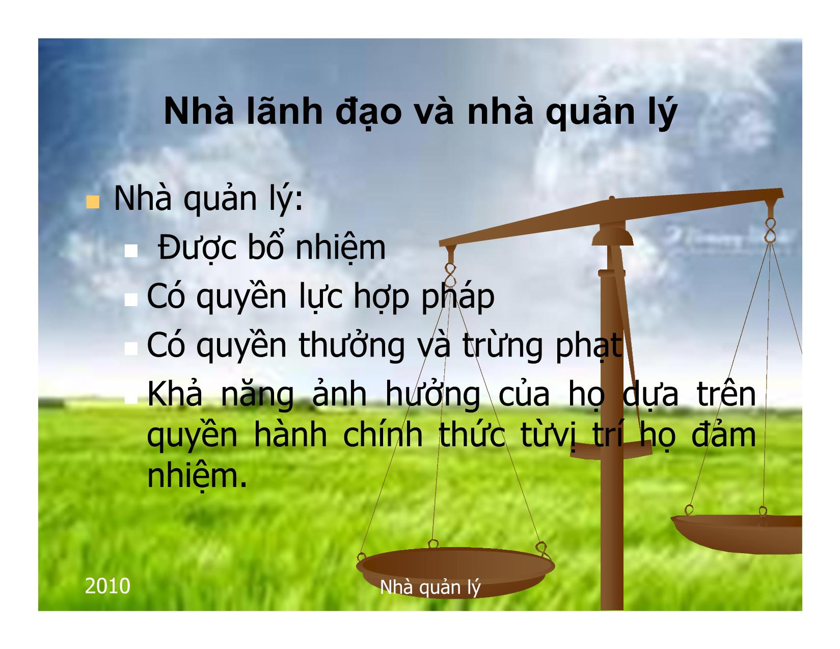 Bài giảng Quản lý - Chương 5: Nhà quản lý trong tổ chức trang 4