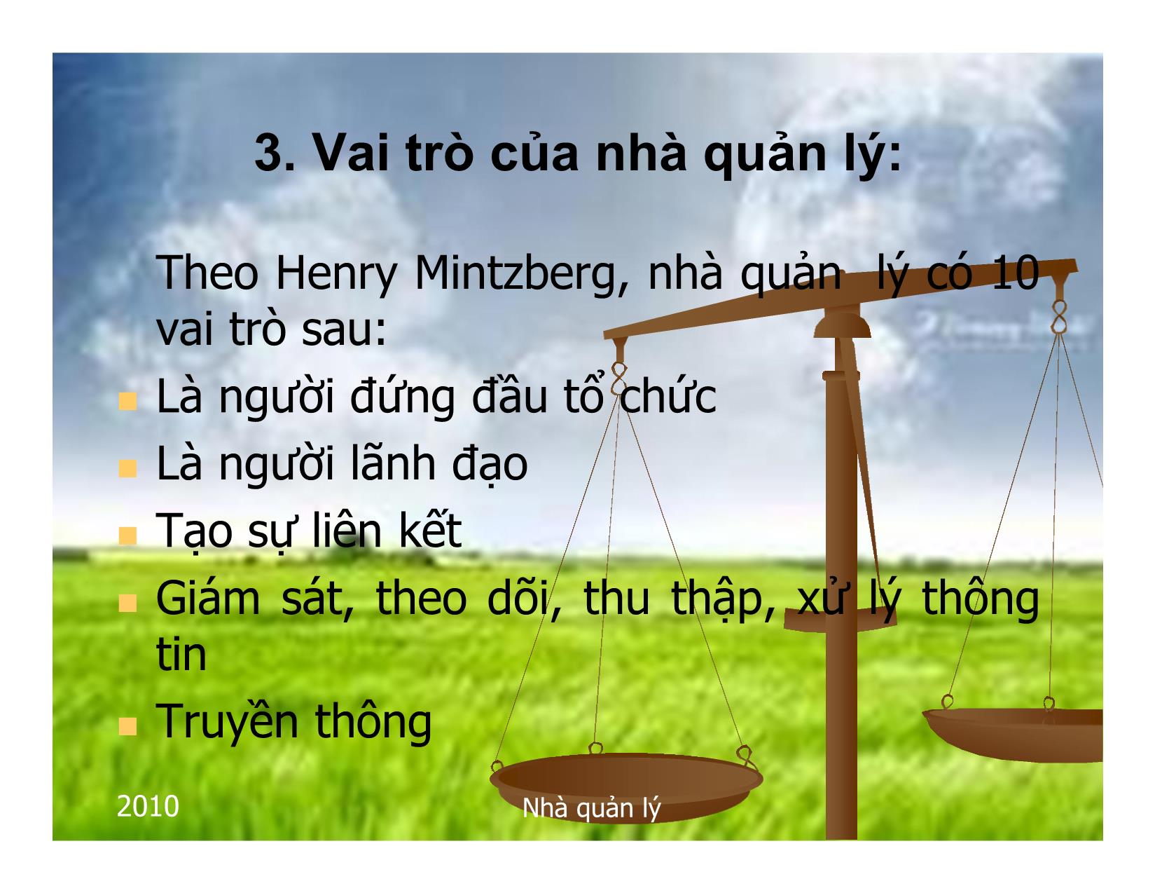 Bài giảng Quản lý - Chương 5: Nhà quản lý trong tổ chức trang 7