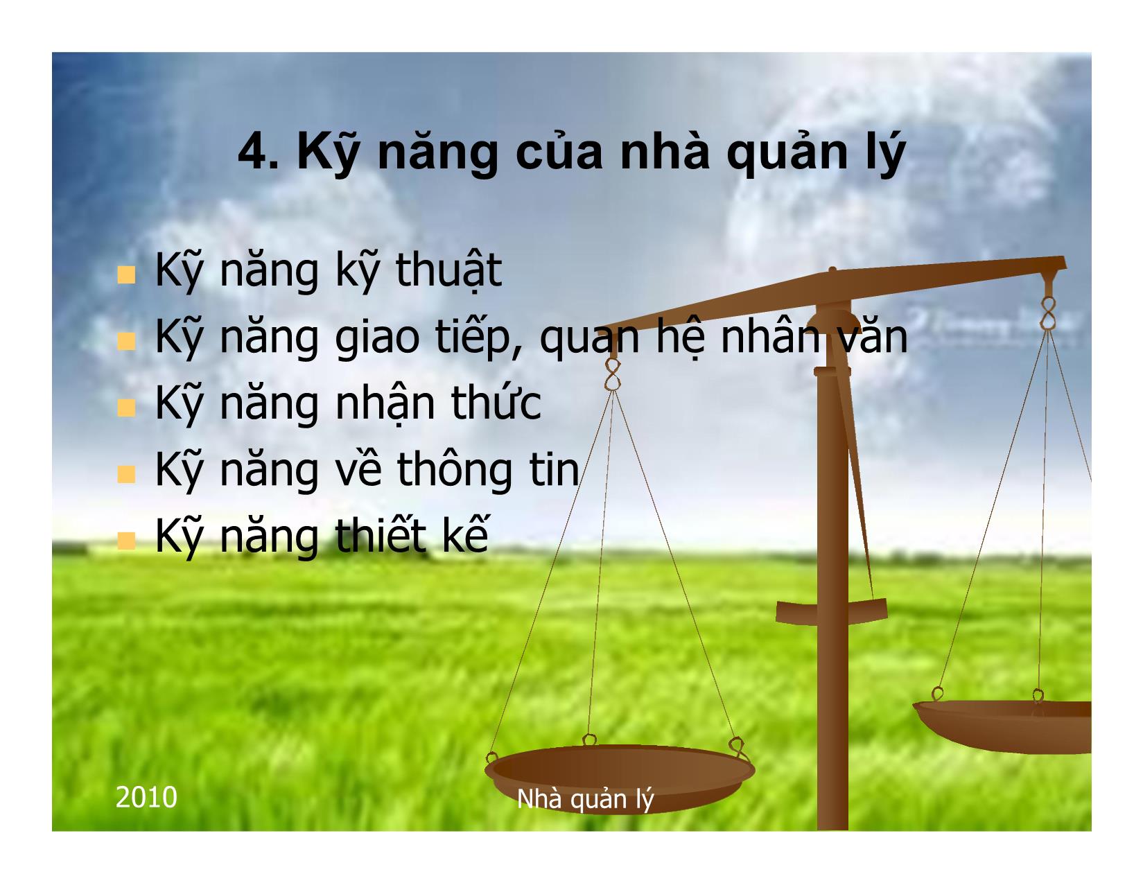 Bài giảng Quản lý - Chương 5: Nhà quản lý trong tổ chức trang 9