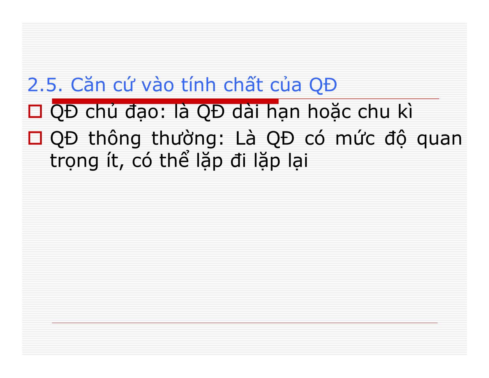 Bài giảng Quản lý - Chương 6: Quyết định quản lý trang 8