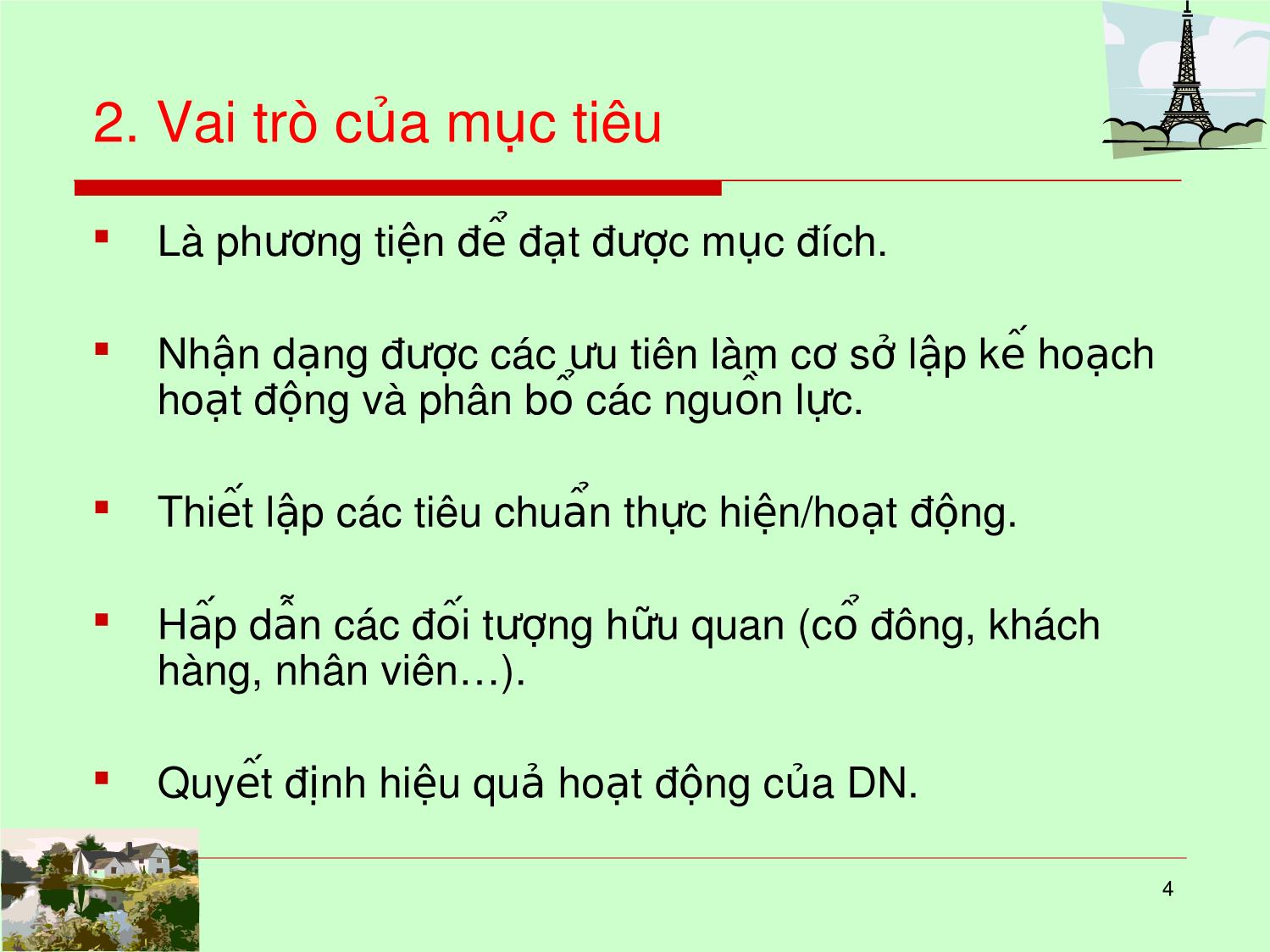 Bài giảng Kỹ năng quản lý theo mục tiêu trang 4