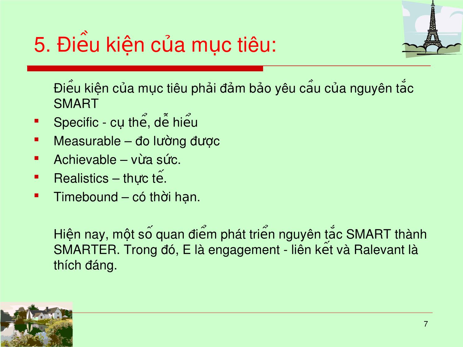 Bài giảng Kỹ năng quản lý theo mục tiêu trang 7