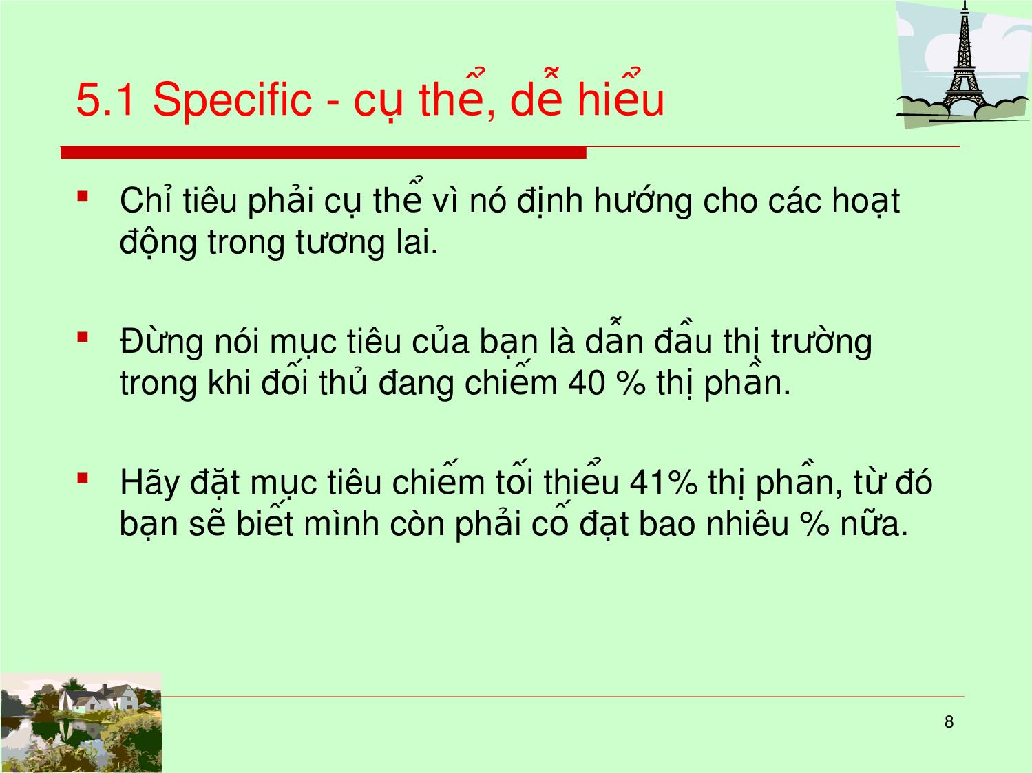 Bài giảng Kỹ năng quản lý theo mục tiêu trang 8