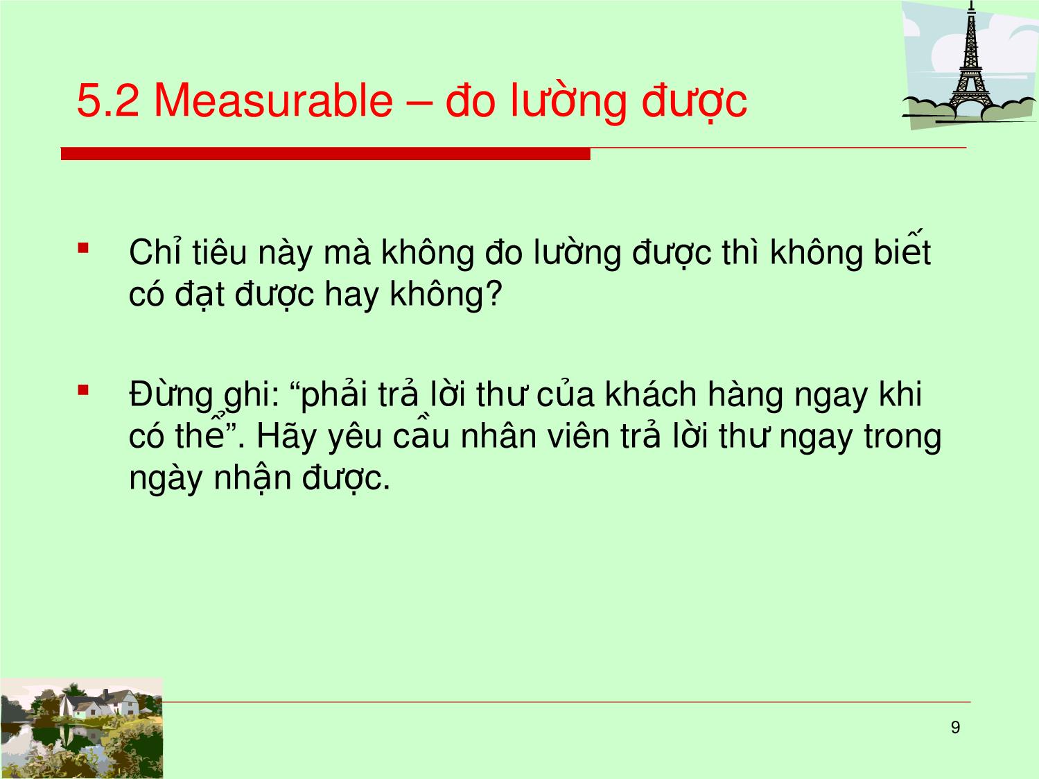 Bài giảng Kỹ năng quản lý theo mục tiêu trang 9