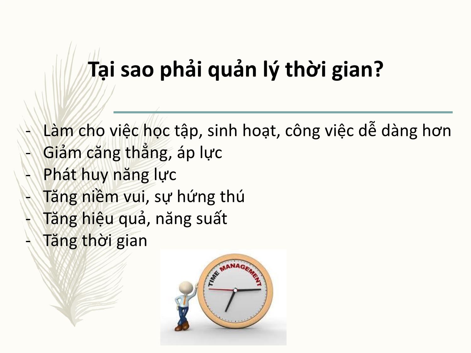 Bài giảng Kỹ năng quản lý thời gian trang 9