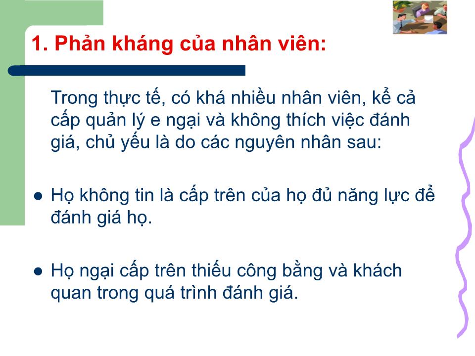 Bài giảng Kỹ năng đánh giá công việc trang 10