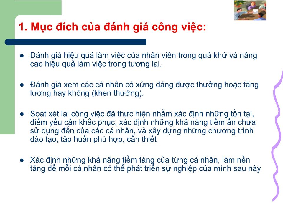 Bài giảng Kỹ năng đánh giá công việc trang 3