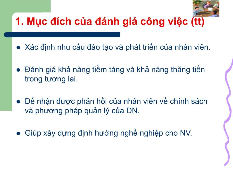 Bài giảng Kỹ năng đánh giá công việc trang 4