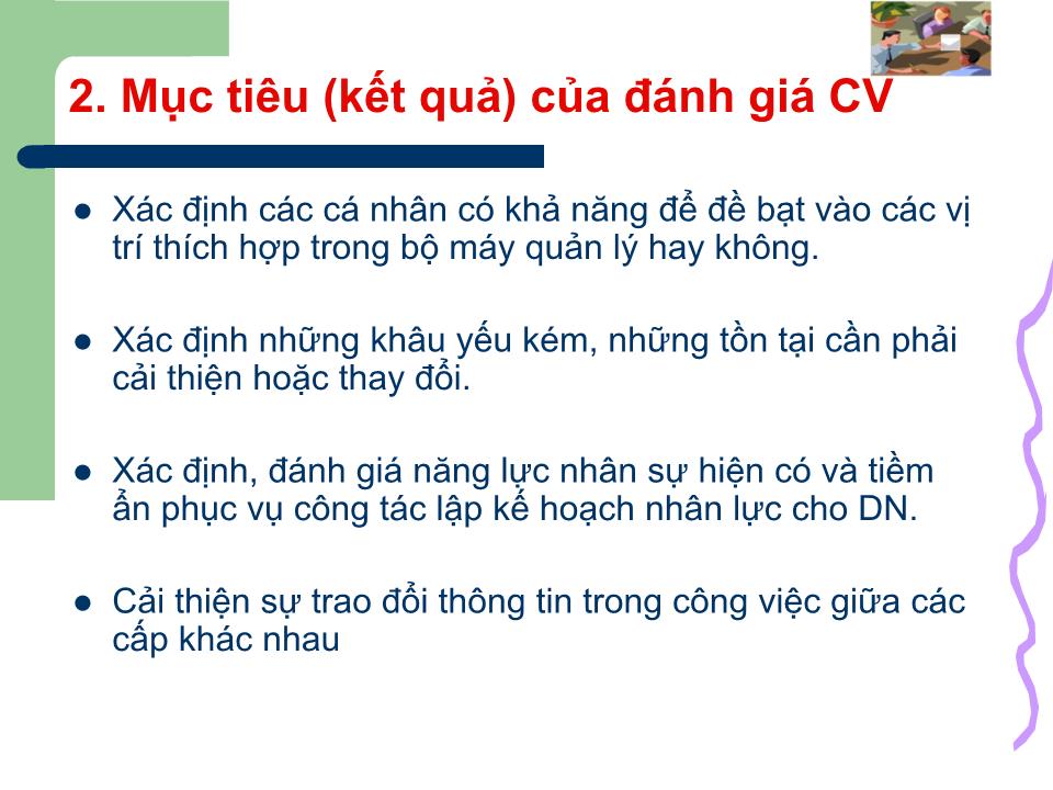 Bài giảng Kỹ năng đánh giá công việc trang 6