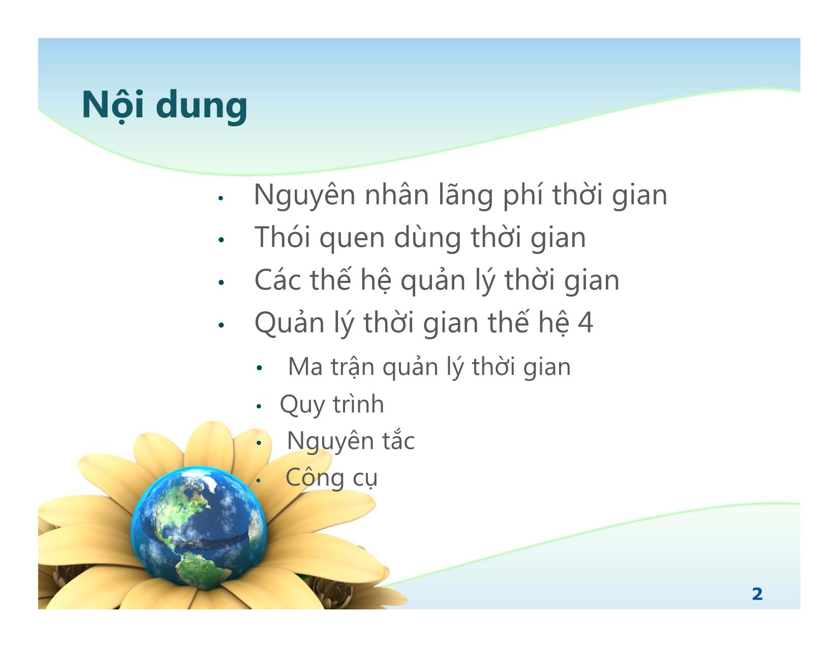 Bài giảng Kỹ năng quản lý thời gian (Bản đẹp) trang 2