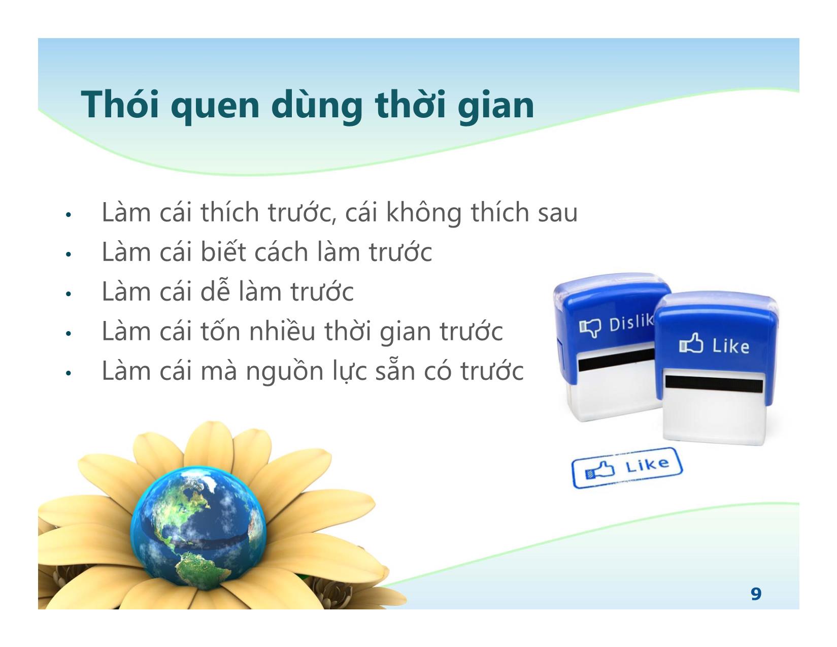 Bài giảng Kỹ năng quản lý thời gian (Bản đẹp) trang 9