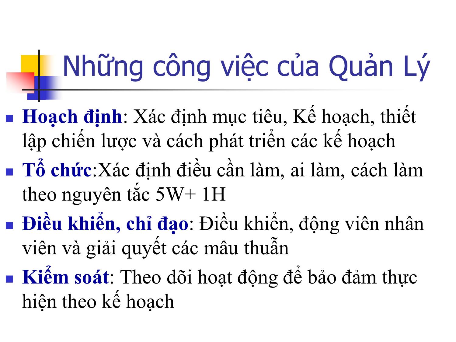 Bài giảng Kỹ năng quản lý trong quản lý dự án trang 3