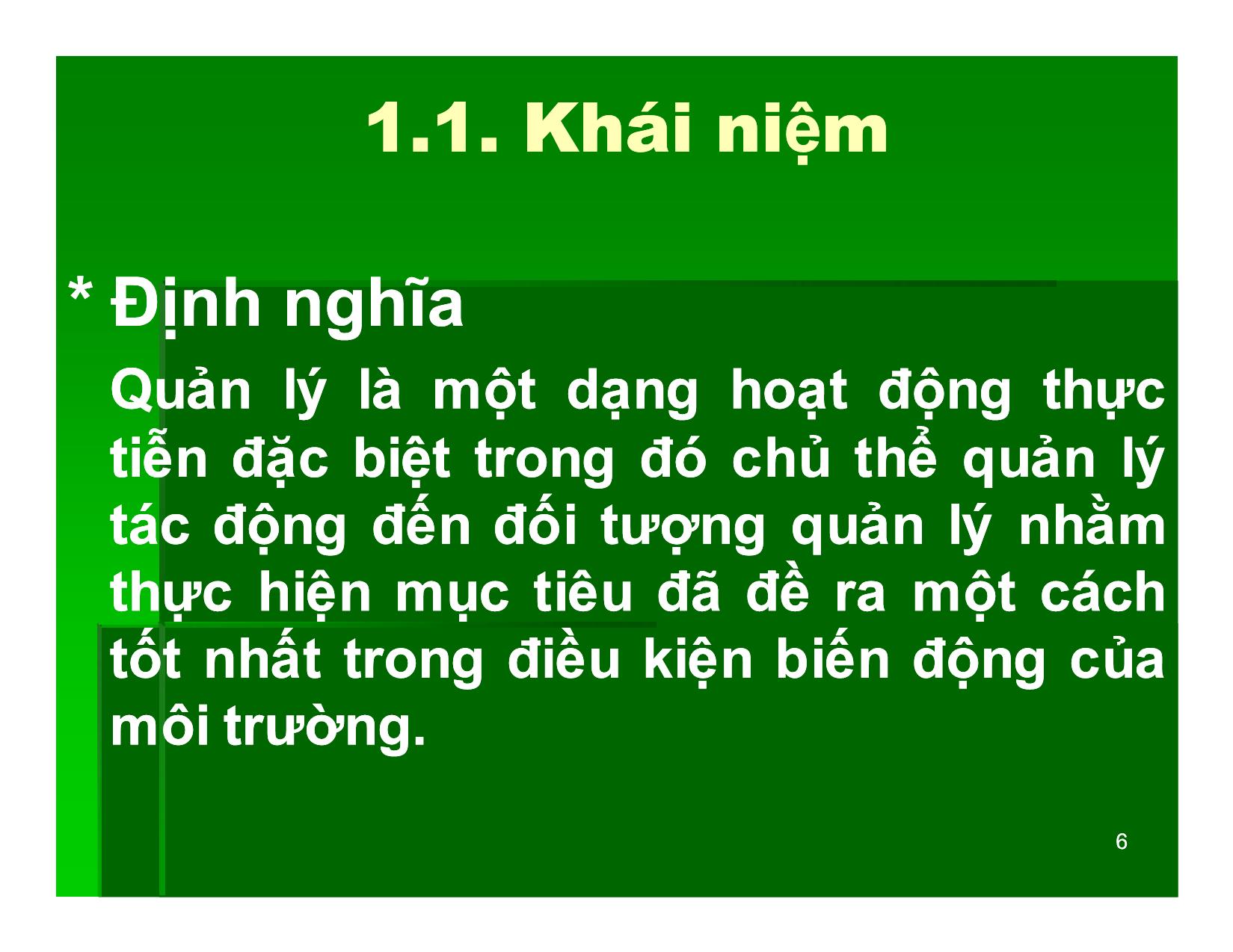 Bài giảng Khoa học quản lý - Chương 1: Tổng quan về quản lý, khoa học quản lý - Nguyễn Xuân Phong trang 6