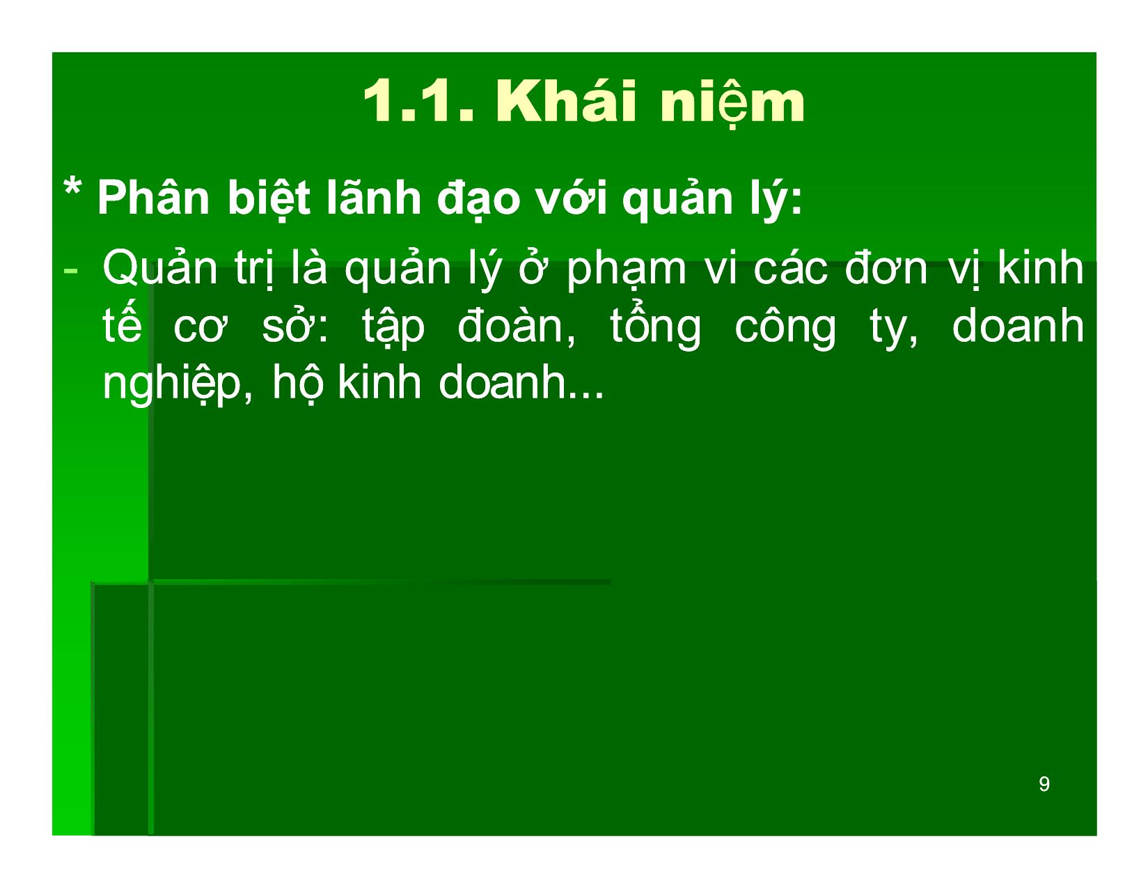 Bài giảng Khoa học quản lý - Chương 1: Tổng quan về quản lý, khoa học quản lý - Nguyễn Xuân Phong trang 9