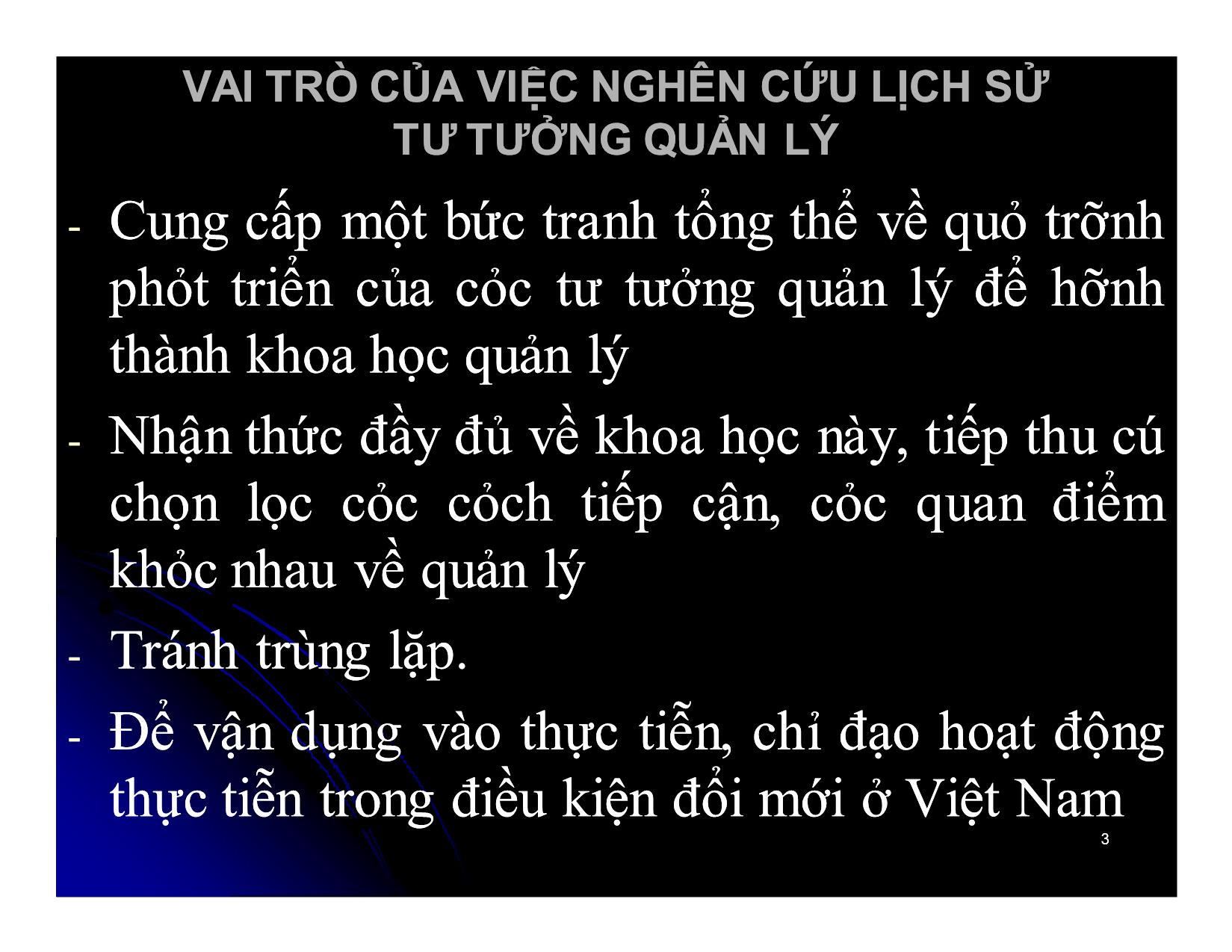 Bài giảng Khoa học quản lý - Chương 2: Khái lược lịch sử tư tưởng quản lý - Nguyễn Xuân Phong trang 3