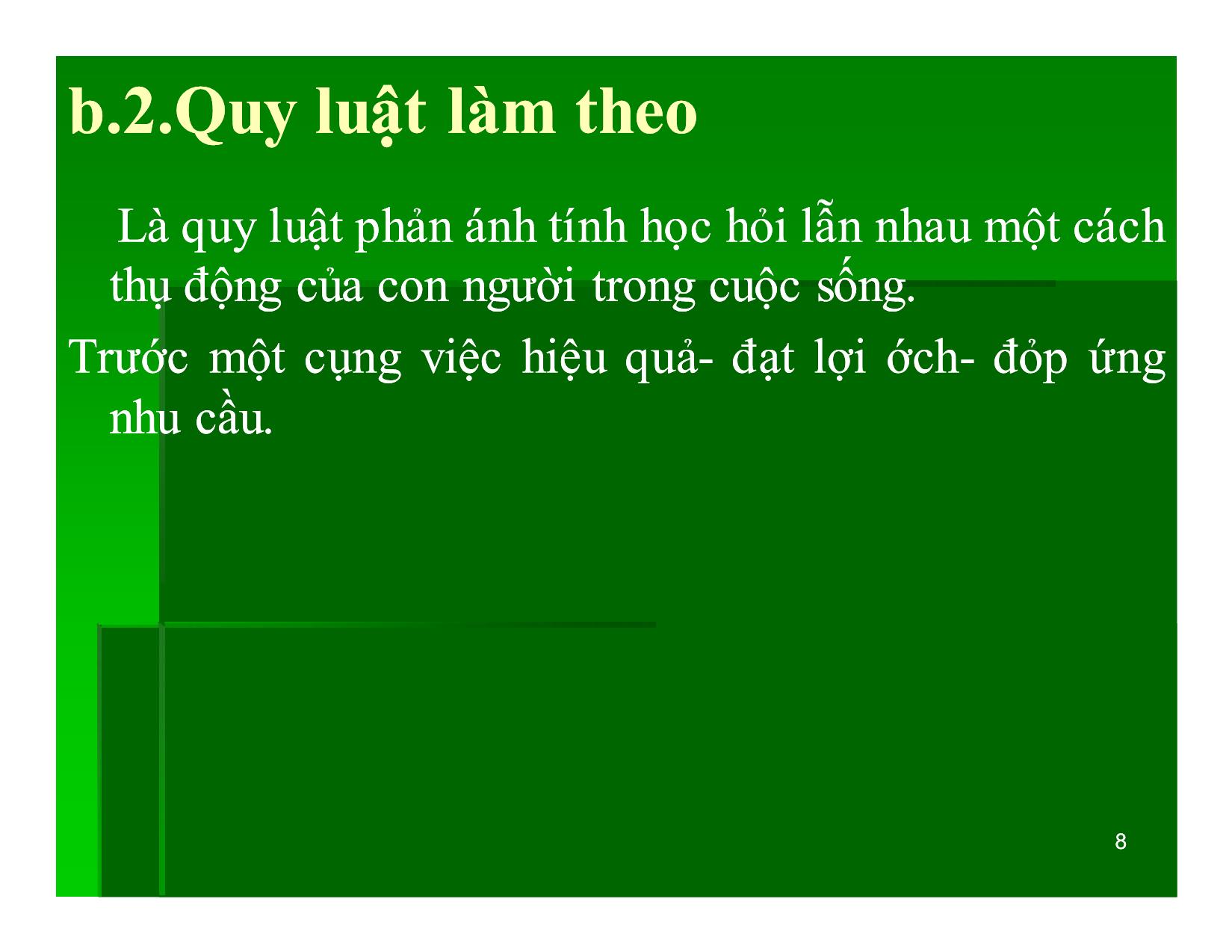 Bài giảng Khoa học quản lý - Chương 3: Các quy luật và nguyên tắc quản lý - Nguyễn Xuân Phong trang 8