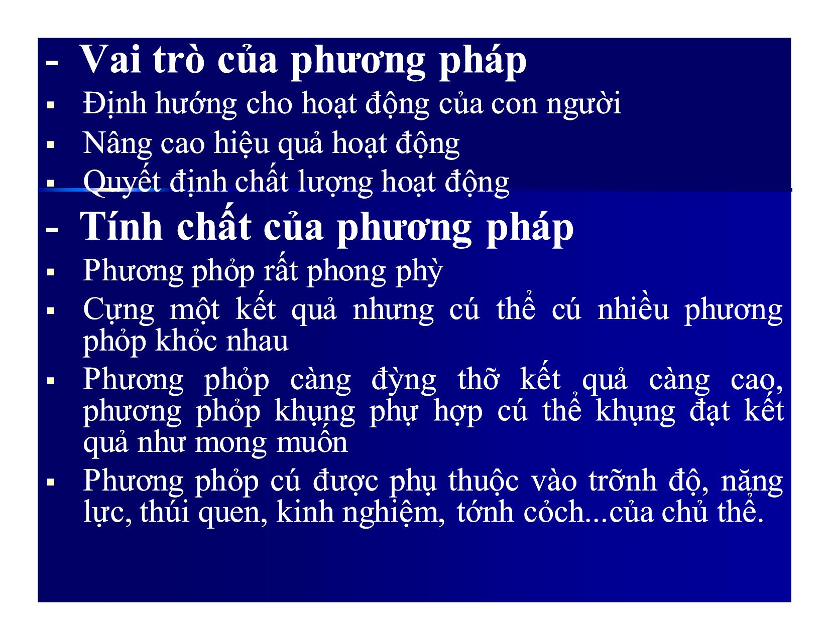 Bài giảng Khoa học quản lý - Chương 6: Phương pháp và nghệ thuật quản lý - Nguyễn Xuân Phong trang 5