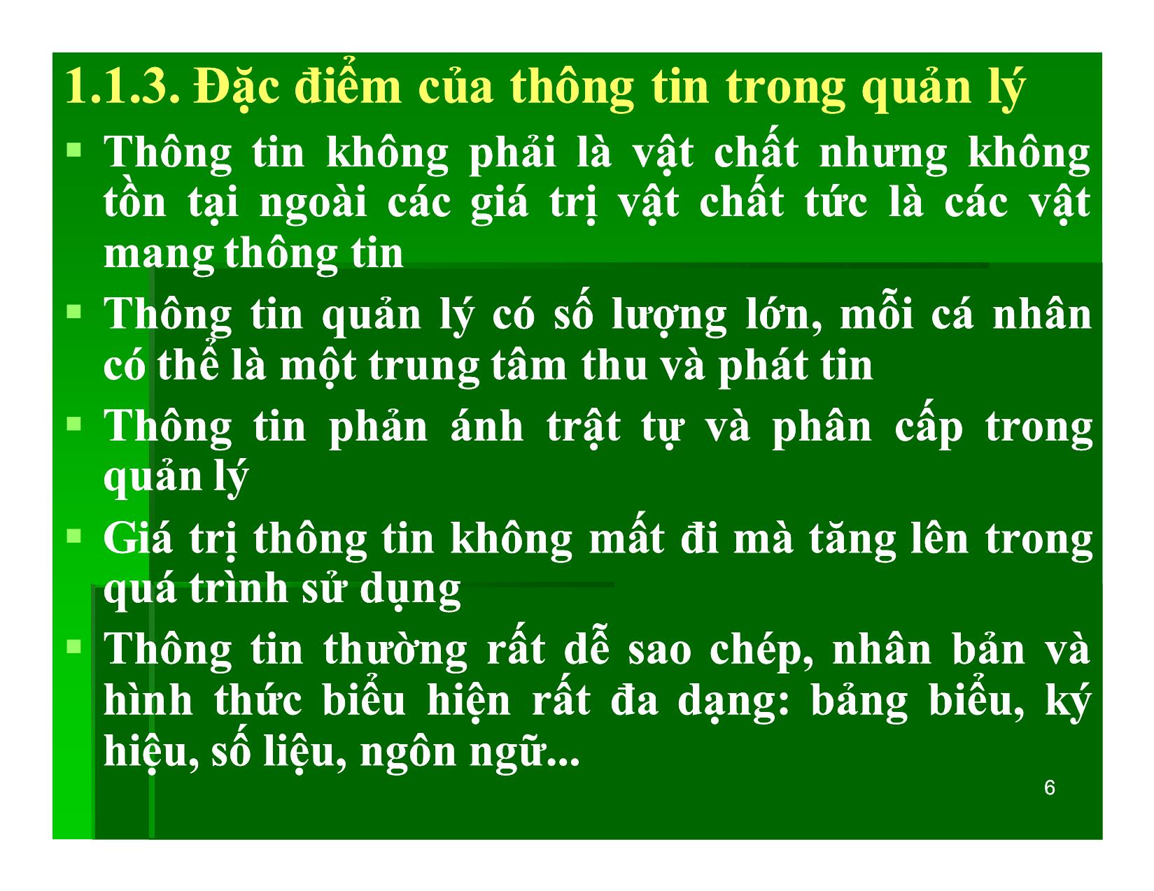 Bài giảng Khoa học quản lý - Chương 7: Thông tin và quyết định quản lý - Nguyễn Xuân Phong trang 6