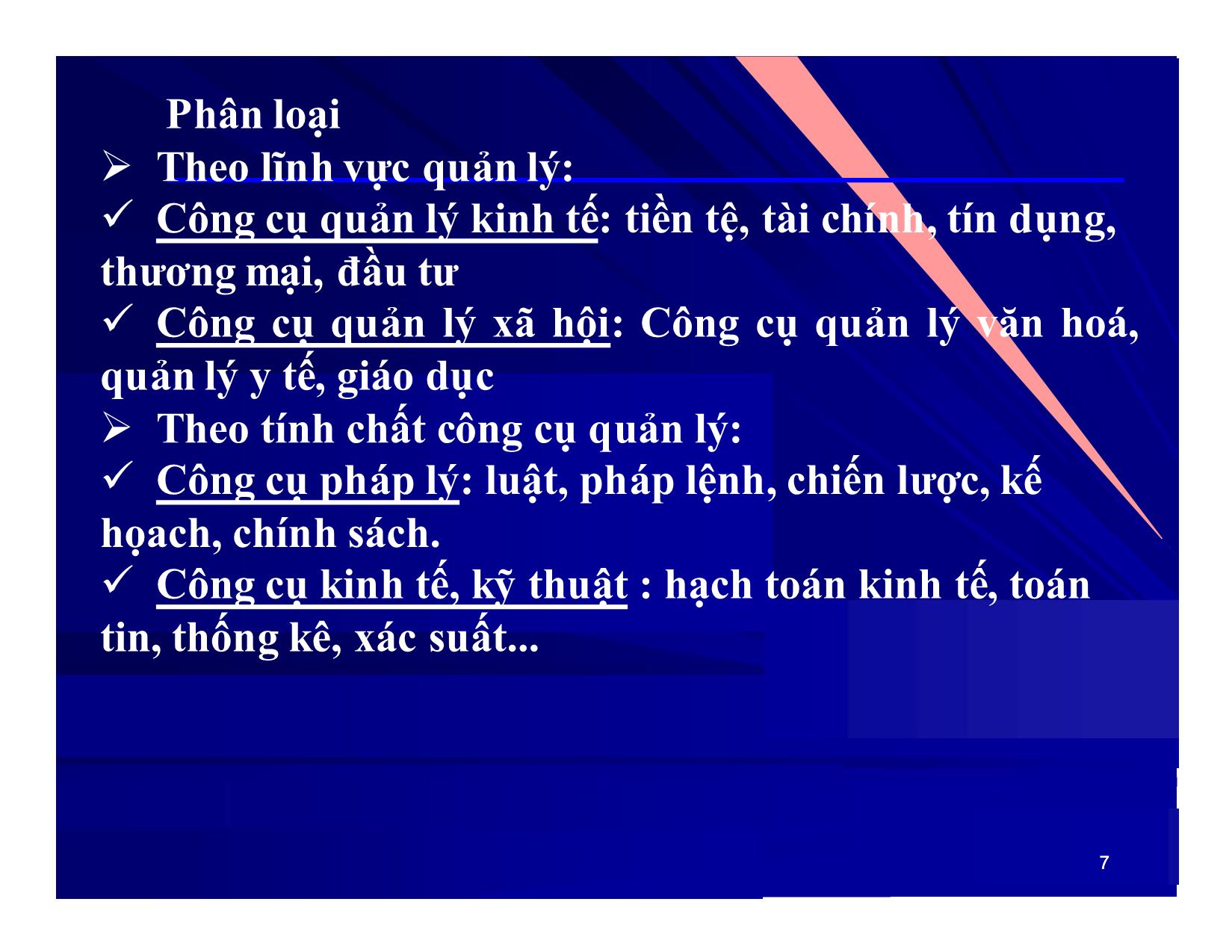 Bài giảng Khoa học quản lý - Chương 8: Công cụ và cơ cấu tổ chức quản lý - Nguyễn Xuân Phong trang 7