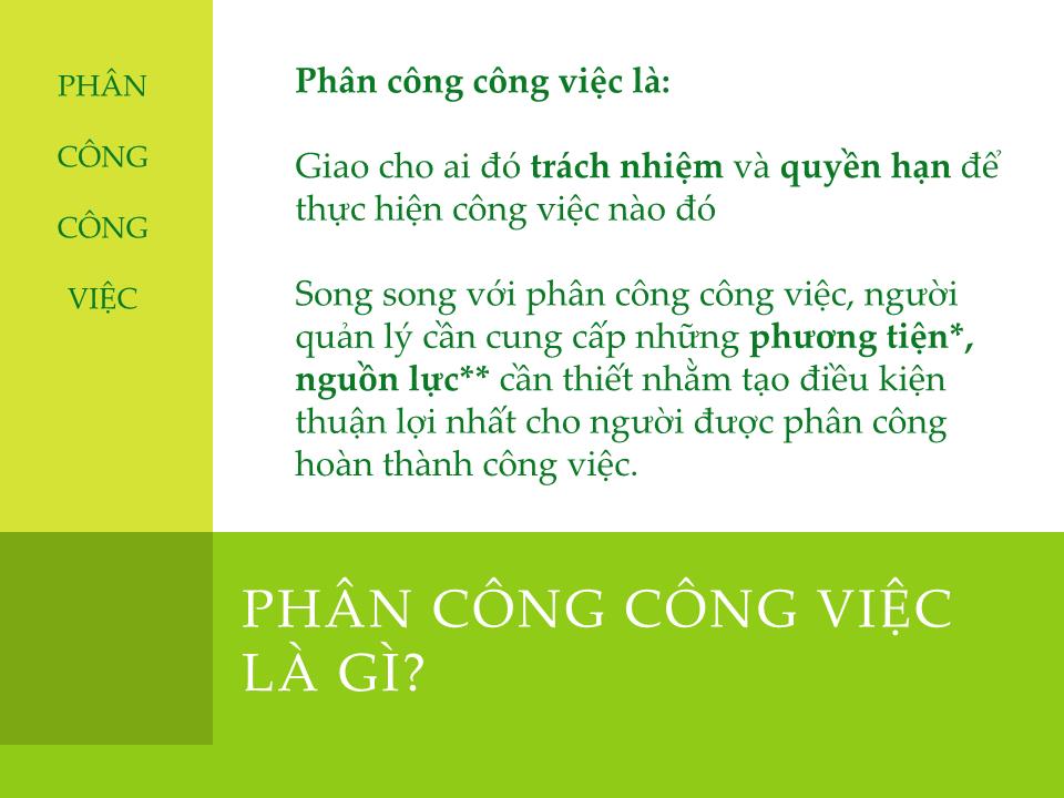 Bài giảng Chuyên đề tháng 7/2011 - Phân công công việc trang 2