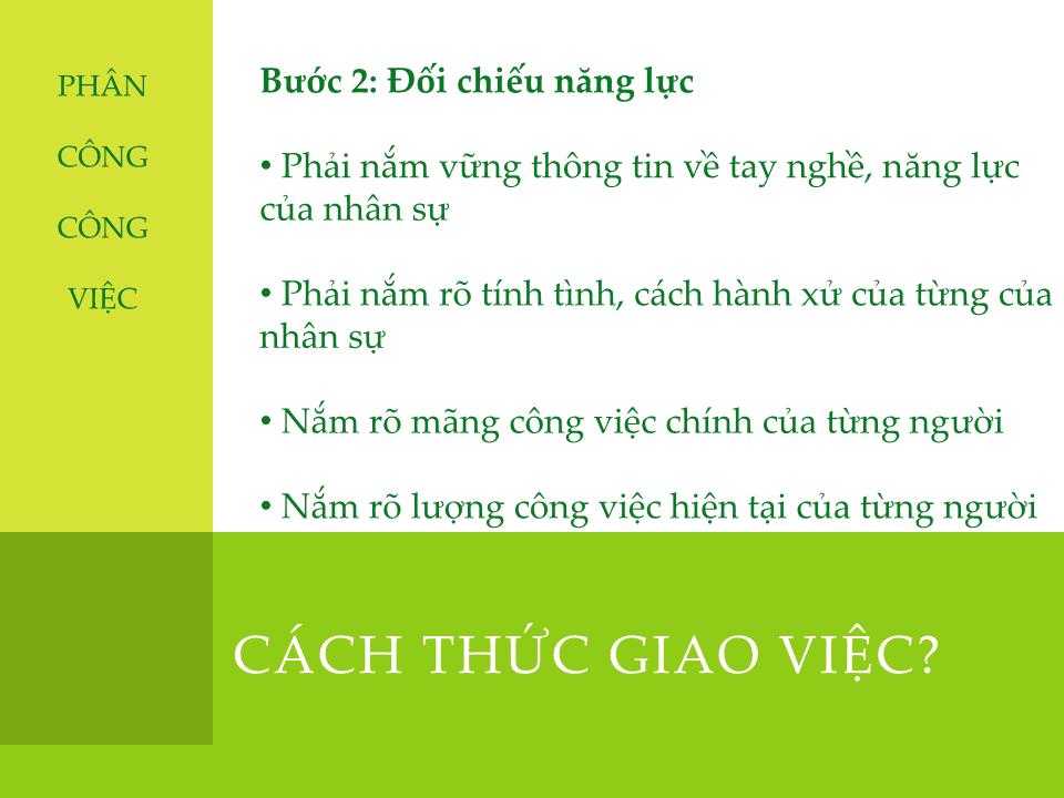 Bài giảng Chuyên đề tháng 7/2011 - Phân công công việc trang 9