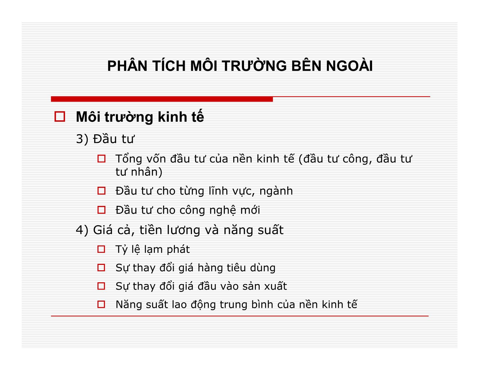 Bài giảng Quản lý học - Chương 4: Phân tích môi trường quản lý - Nguyễn Quang Huy trang 7