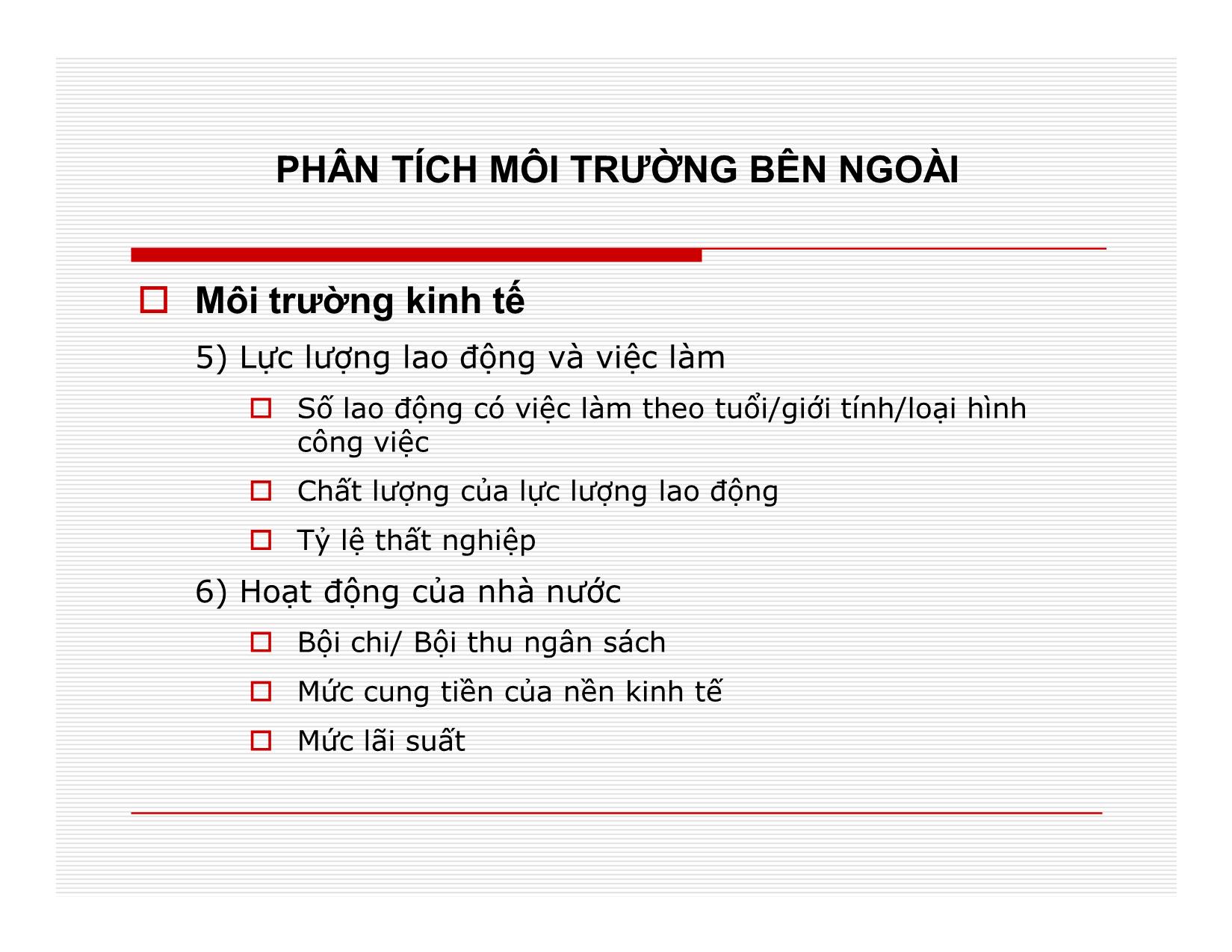 Bài giảng Quản lý học - Chương 4: Phân tích môi trường quản lý - Nguyễn Quang Huy trang 8