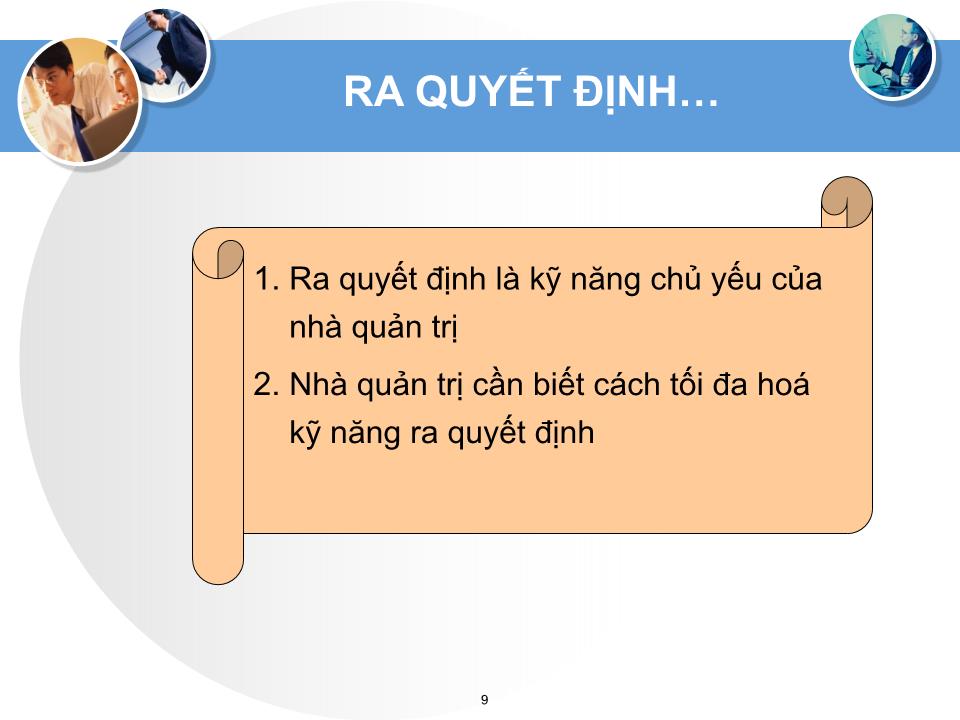 Bài giảng Ra quyết địnhquản trị trang 9