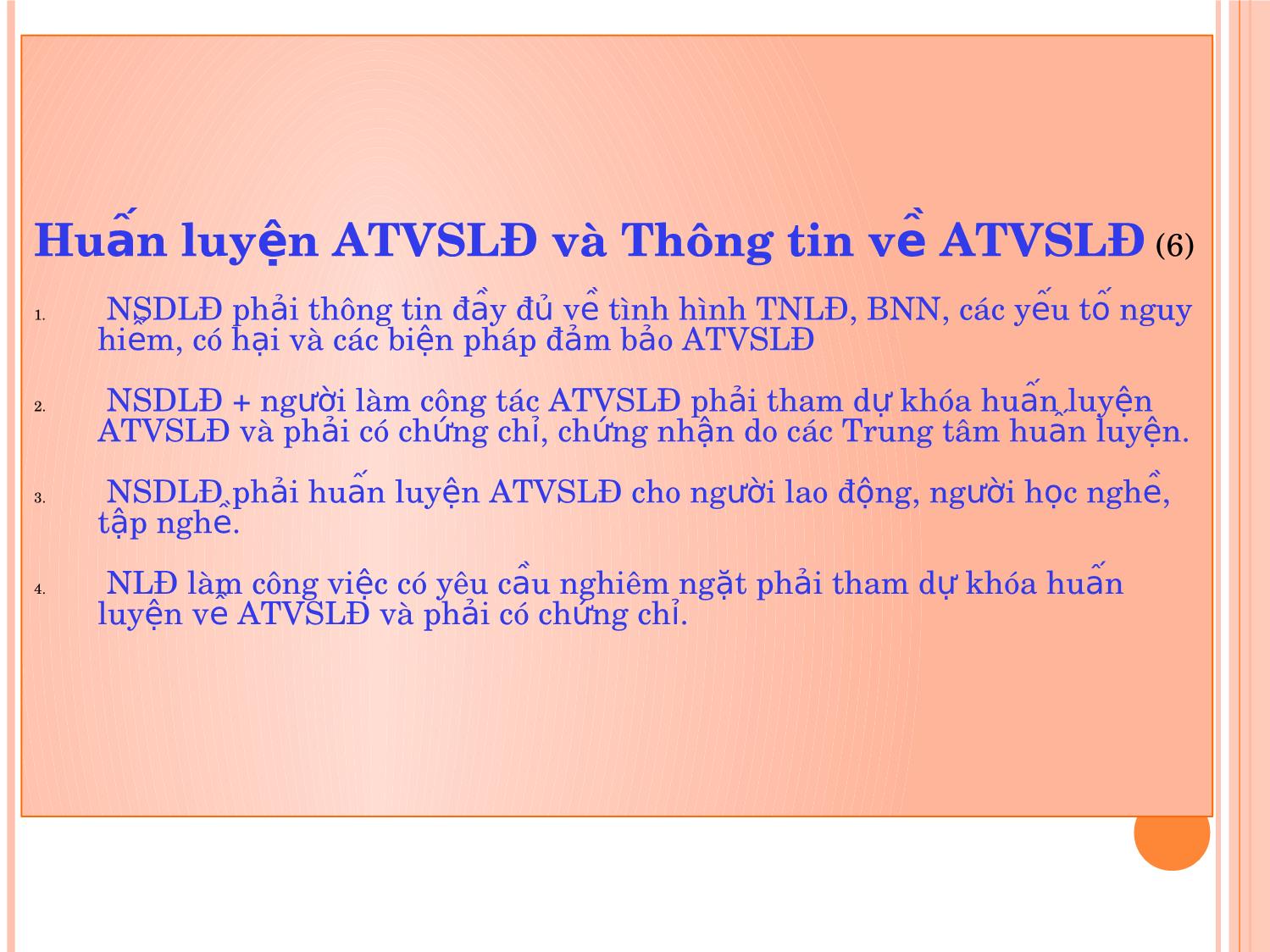 An toàn lao động vệ sinh lao động (điều 133-152) trang 8